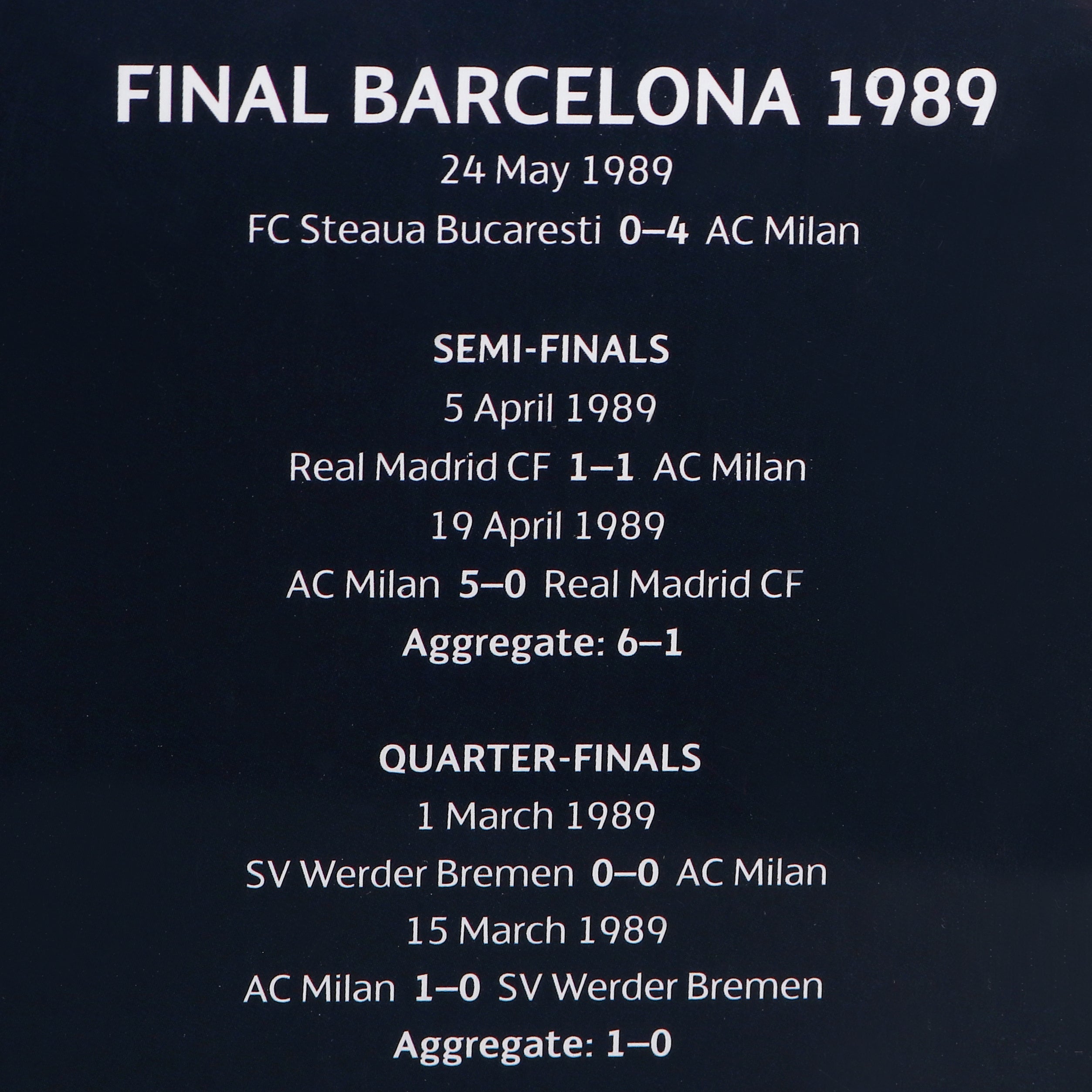 AC Milan Le Livre Ouvert locandina 150 mm 1989