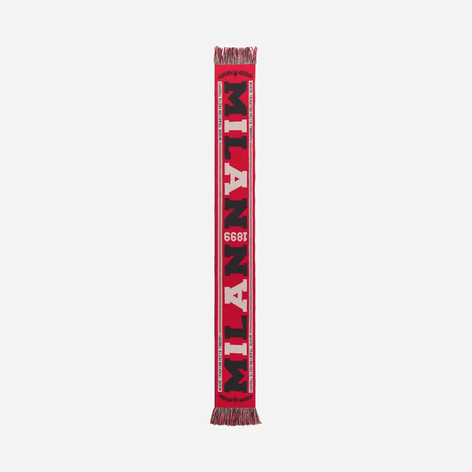 AC Milan College sciarpa rosso nero grigio lana