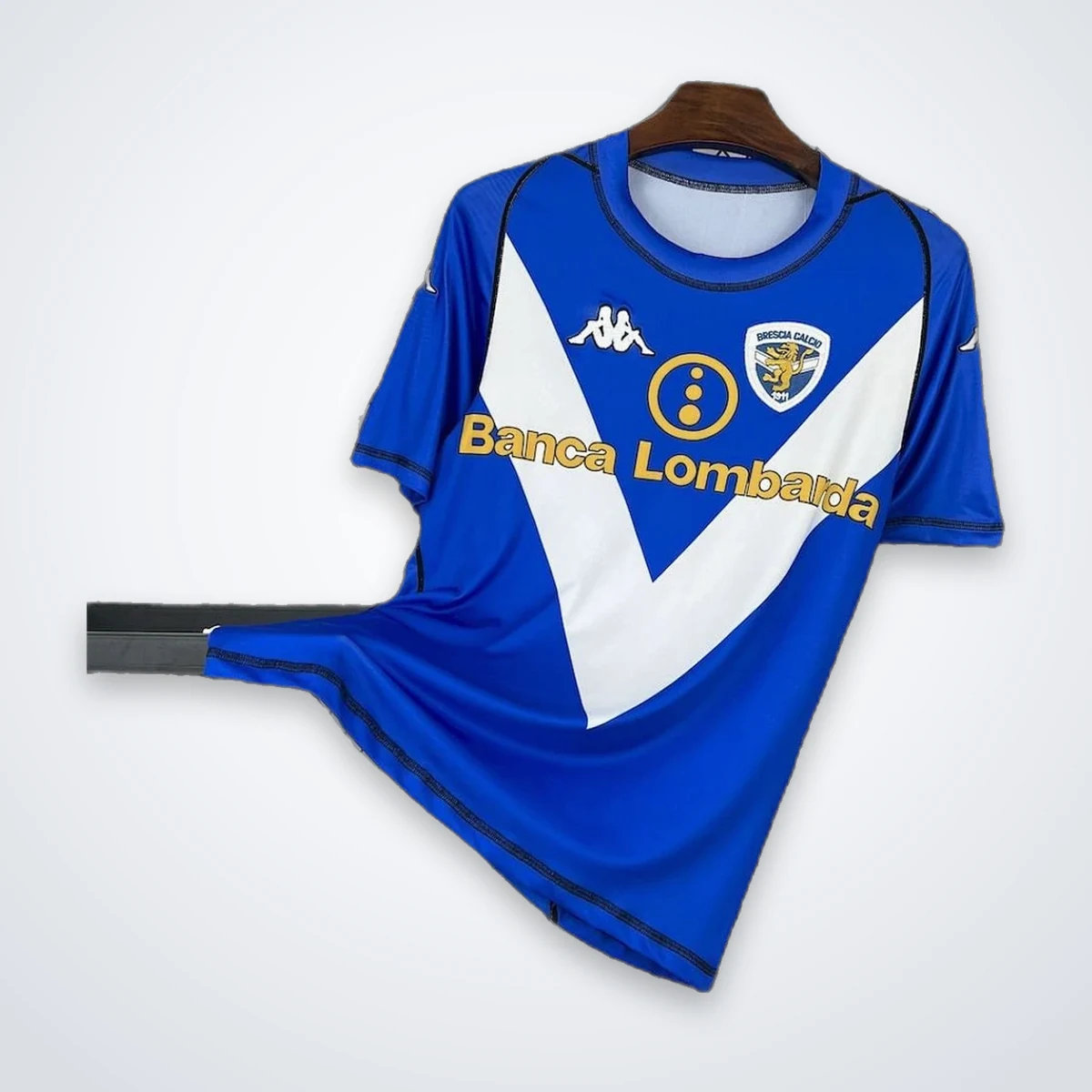 Brescia 2003/04 Retro Maglia Home Biancazzurra S-XXL