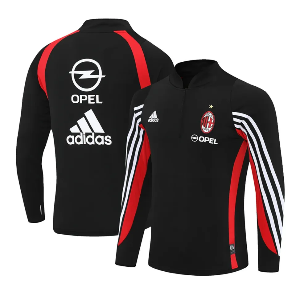 Tifoso Store Felpa Milan Nera Retro Mezza Zip 2003/04 allenamento