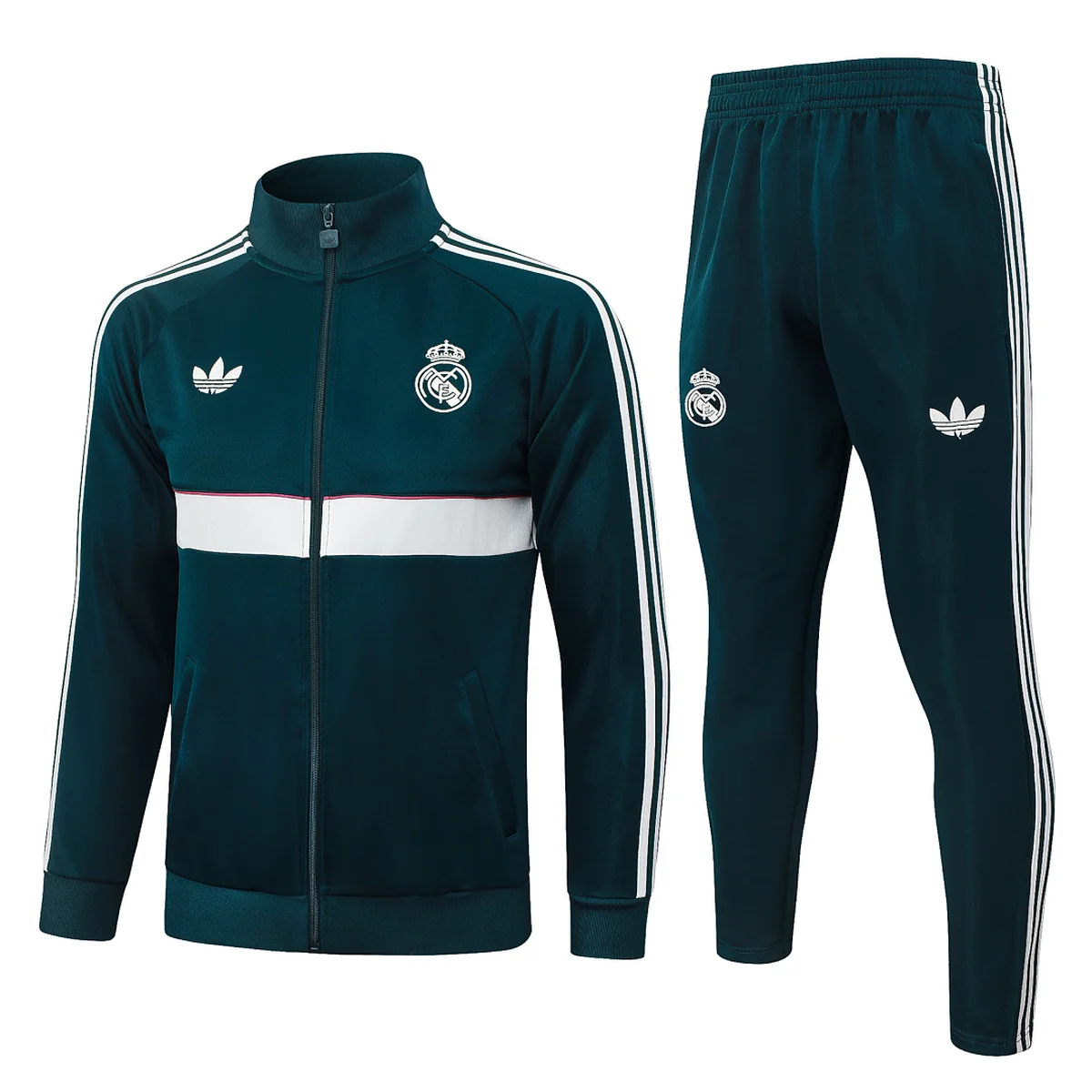 Real Madrid 2026/27 Tuta sportiva verde fascia bianca