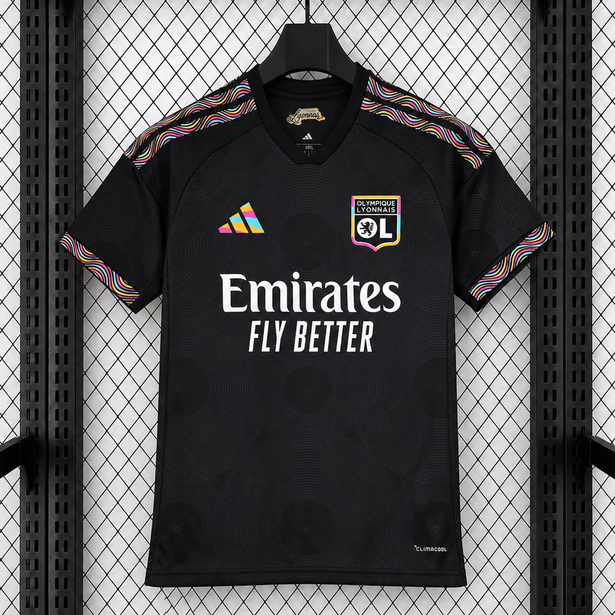 Lione Terza Maglia 2026/27 Nera - Maglia Calcio Onde