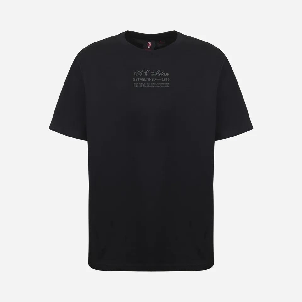 AC Milan Casciavit Black Grey maglietta nera cotone