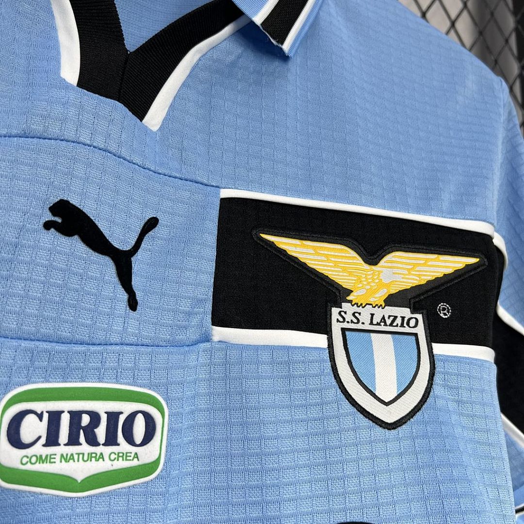 Lazio 1998/99 maglia calcio celeste fascia nera S-XXL