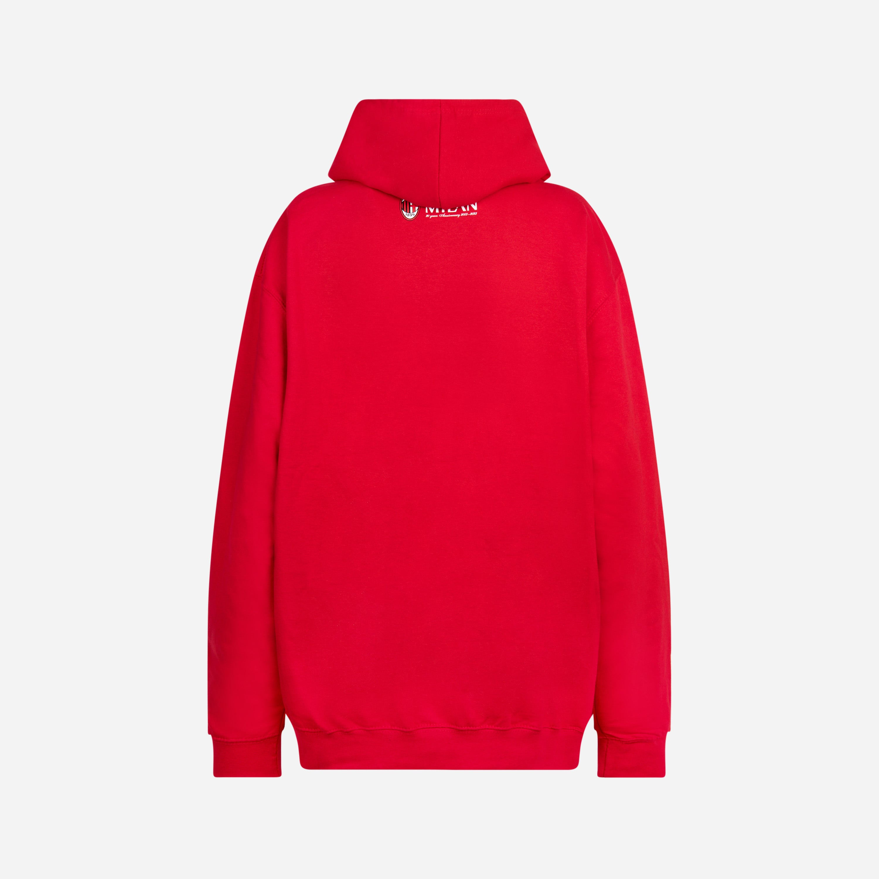 AC Milan College Felpa con Cappuccio Cotone Uomo