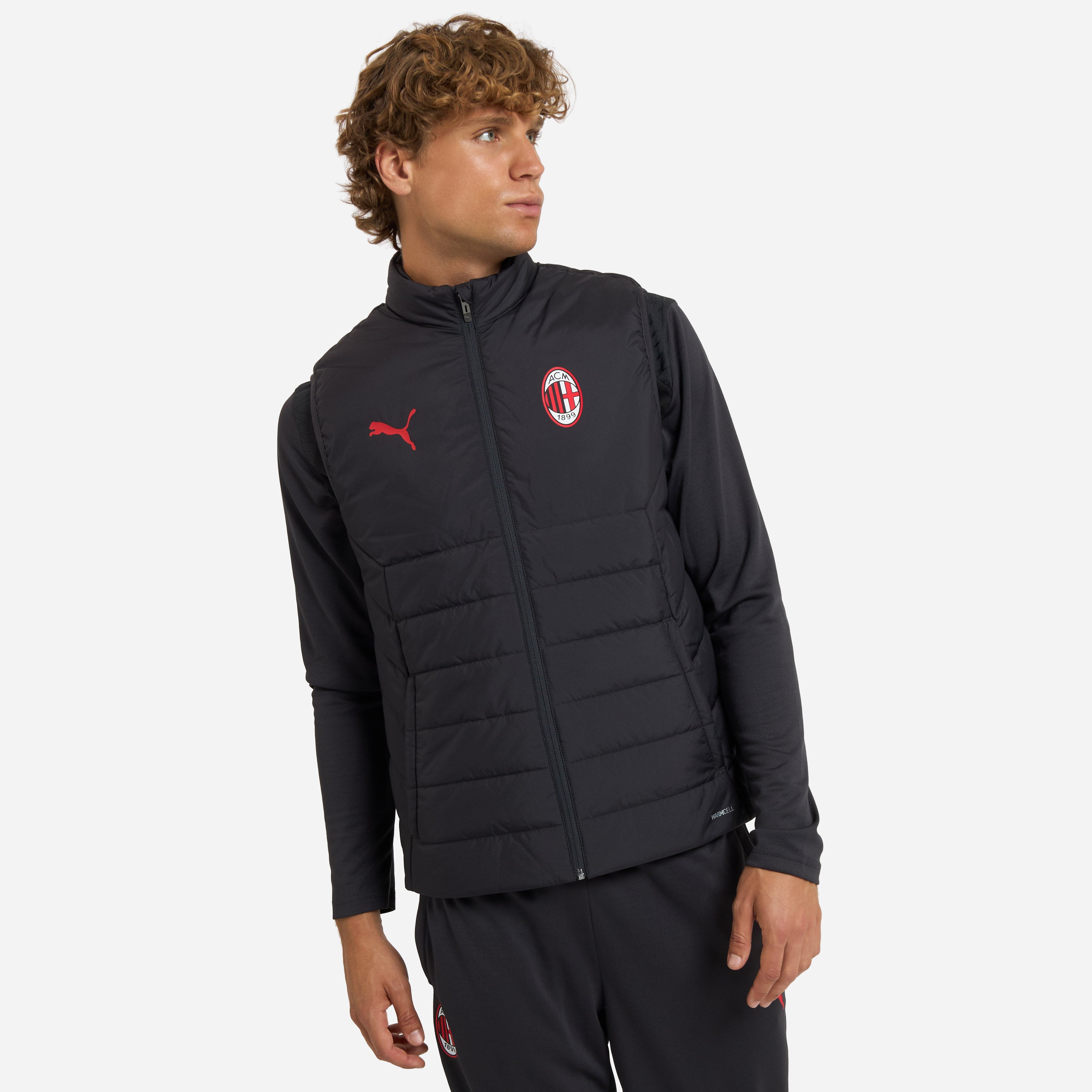 AC Milan Allenamento 2026/27 Gilet Uomo Grigio con Zip