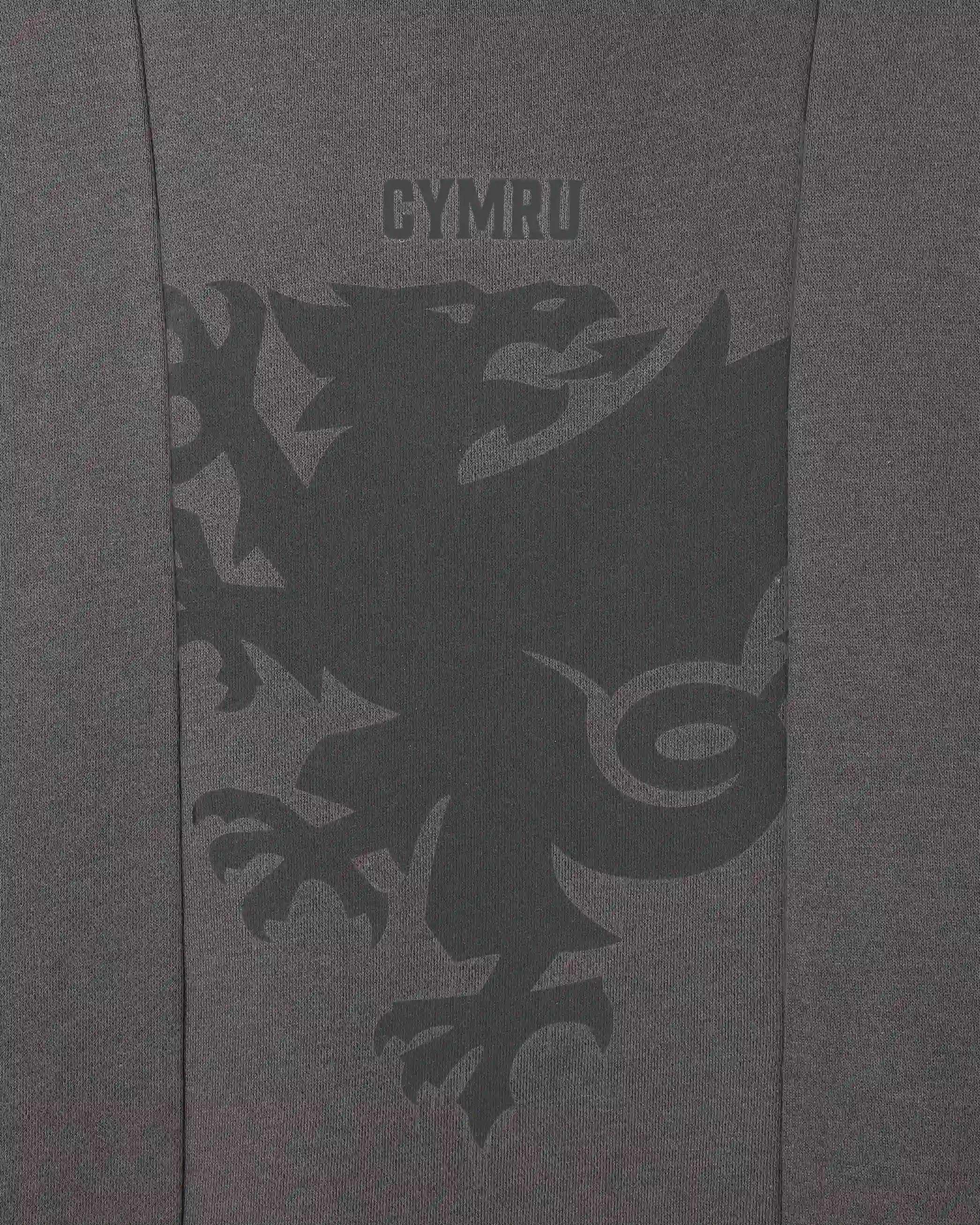 Wales Fanwear Draig felpa cappuccio unisex grigia taglia M