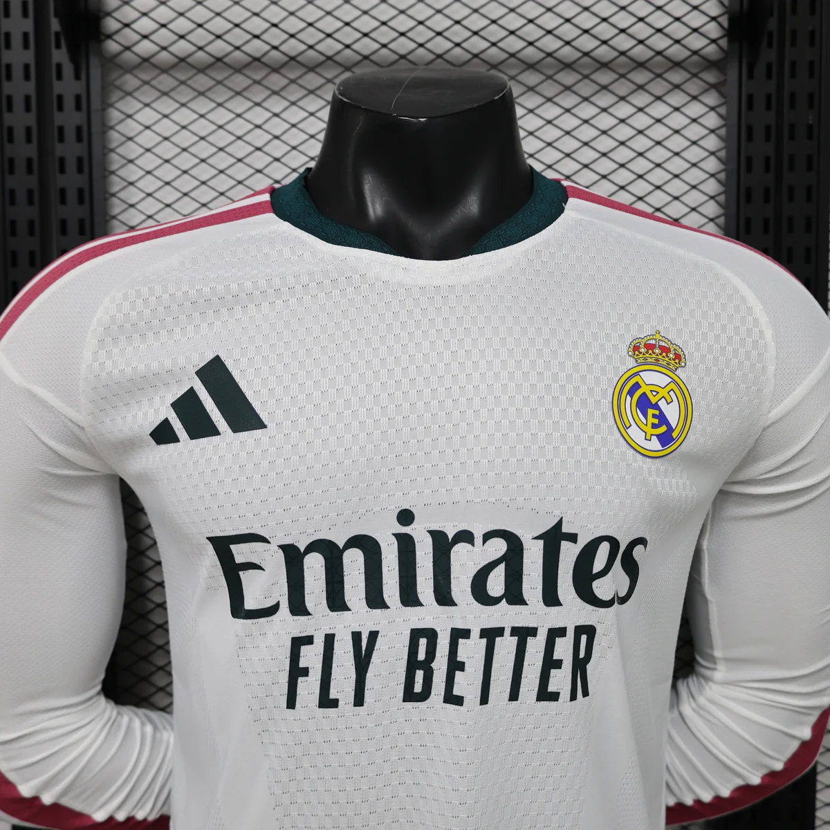 Real Madrid 2026/27 prima maglia maniche lunghe player Bianca