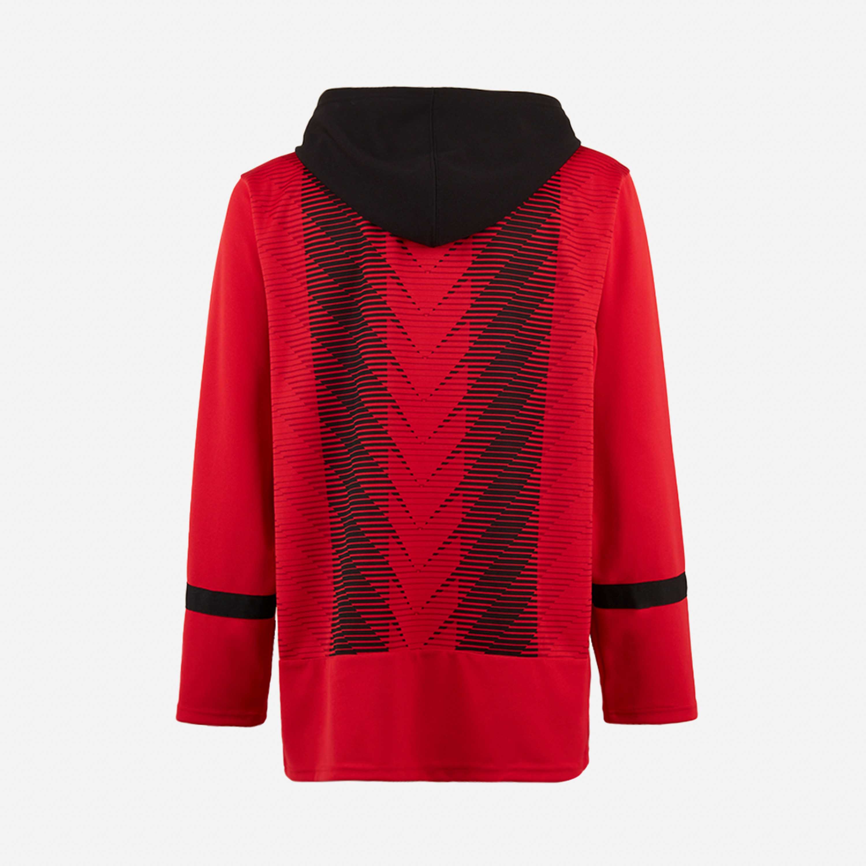 AC Milan Felpa Uomo Oversize Cappuccio Manica Lunga Nera