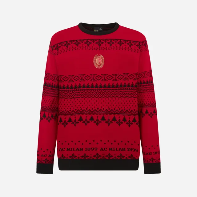 AC Milan Christmas Jumper Unisex Rossonero 125 Anni Acrilico