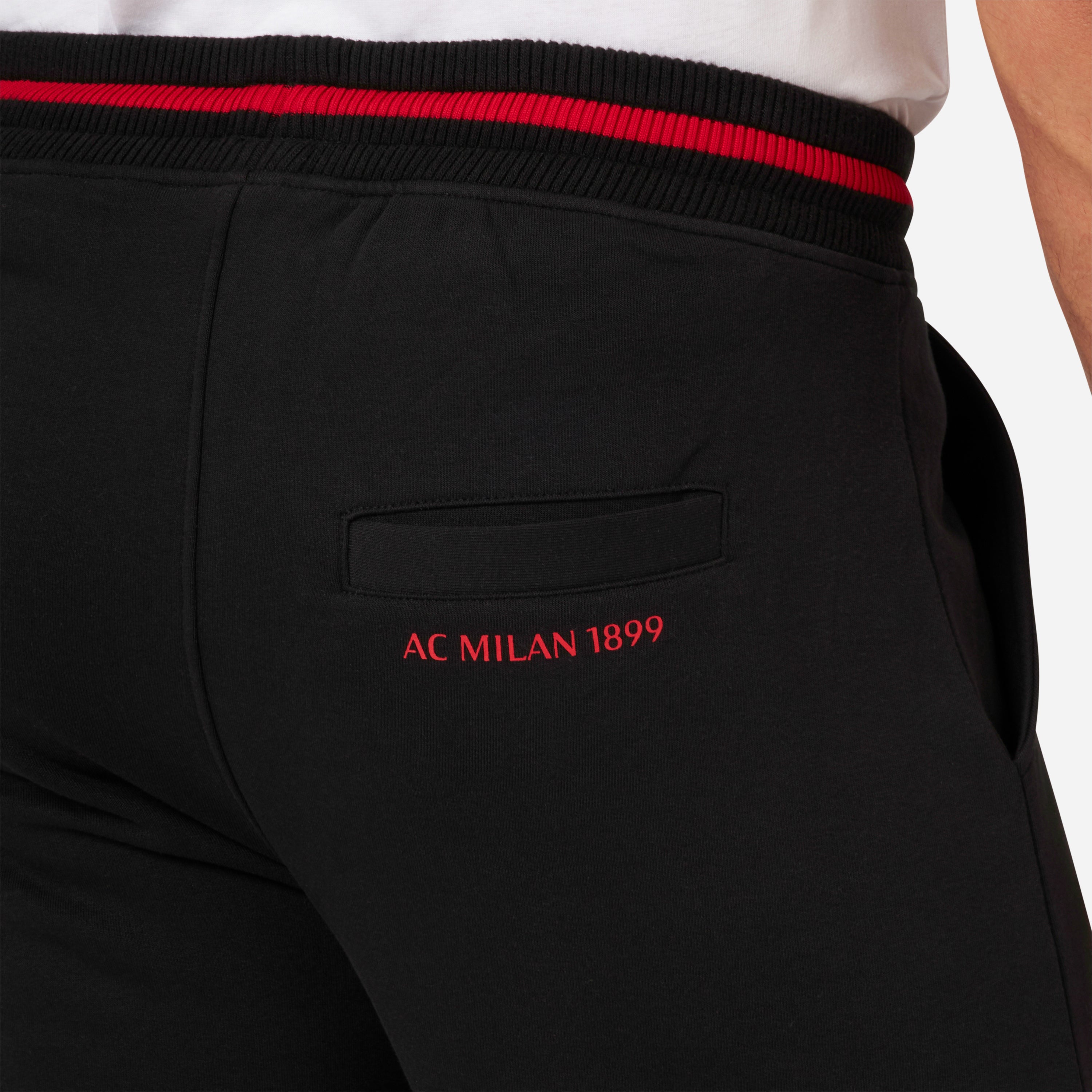 AC Milan pantaloni tuta neri elastico uomo