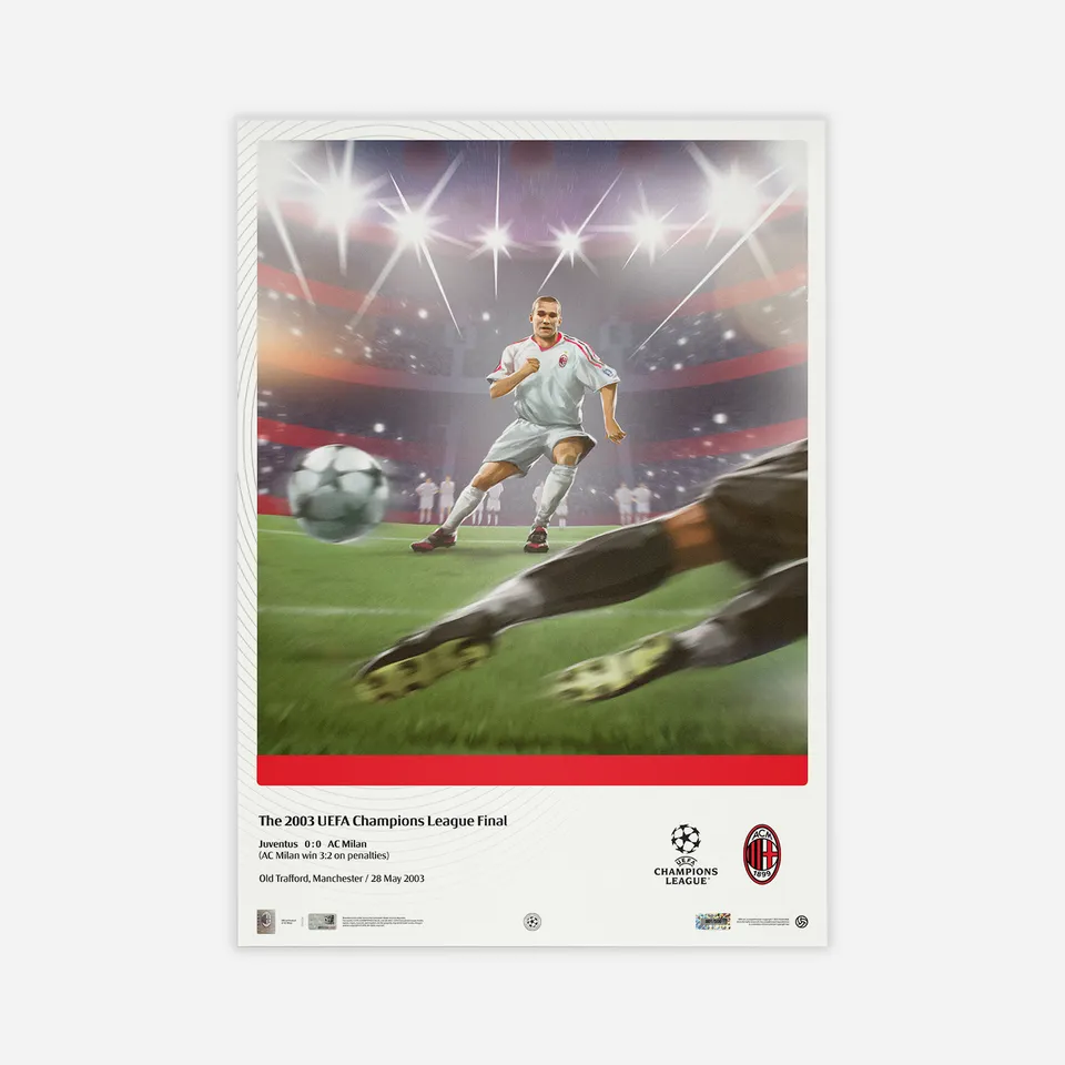 AC Milan Penalty 2003 Anniversary poster Champions League
