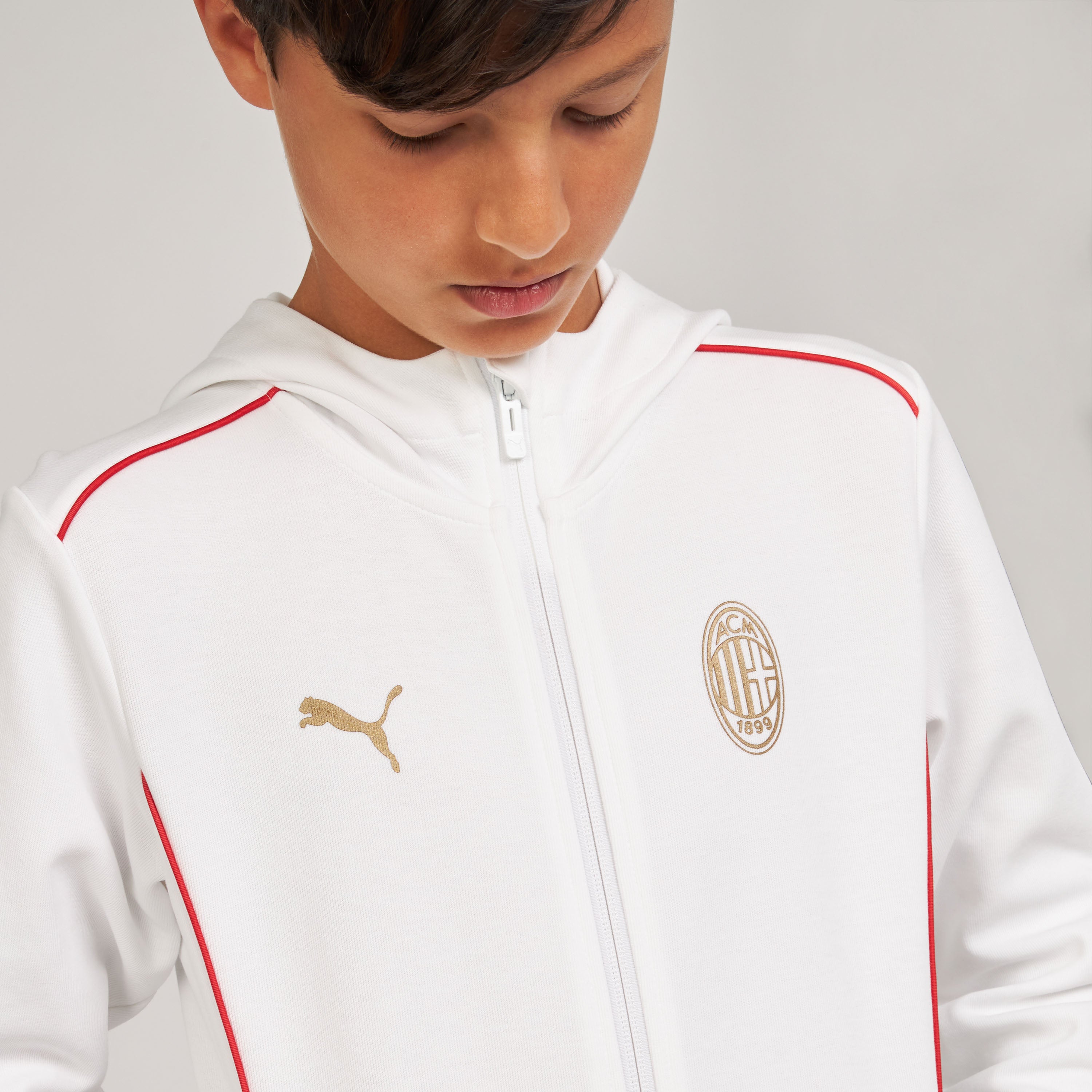 Milan Casuals Giacca Bambino con Cappuccio e Zip 24/25