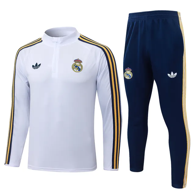 Tifoso Store Tuta Real Madrid Bianca 2026/27 tuta mezza zip S-XXL