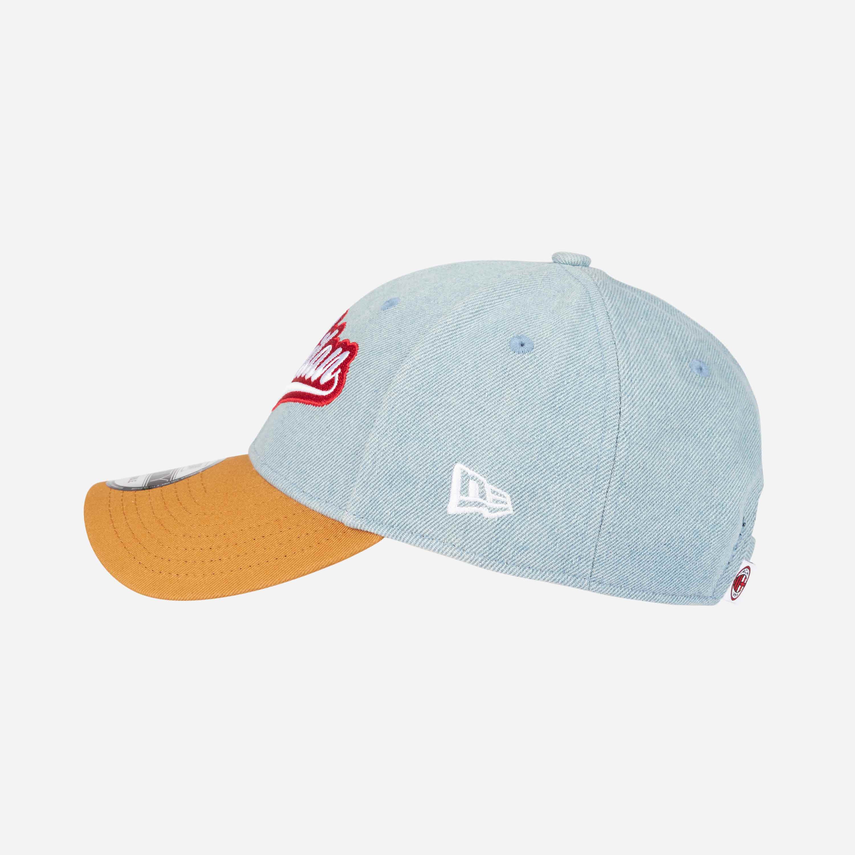 AC Milan 9FORTY New Era Cappello Denim Visiera Curva