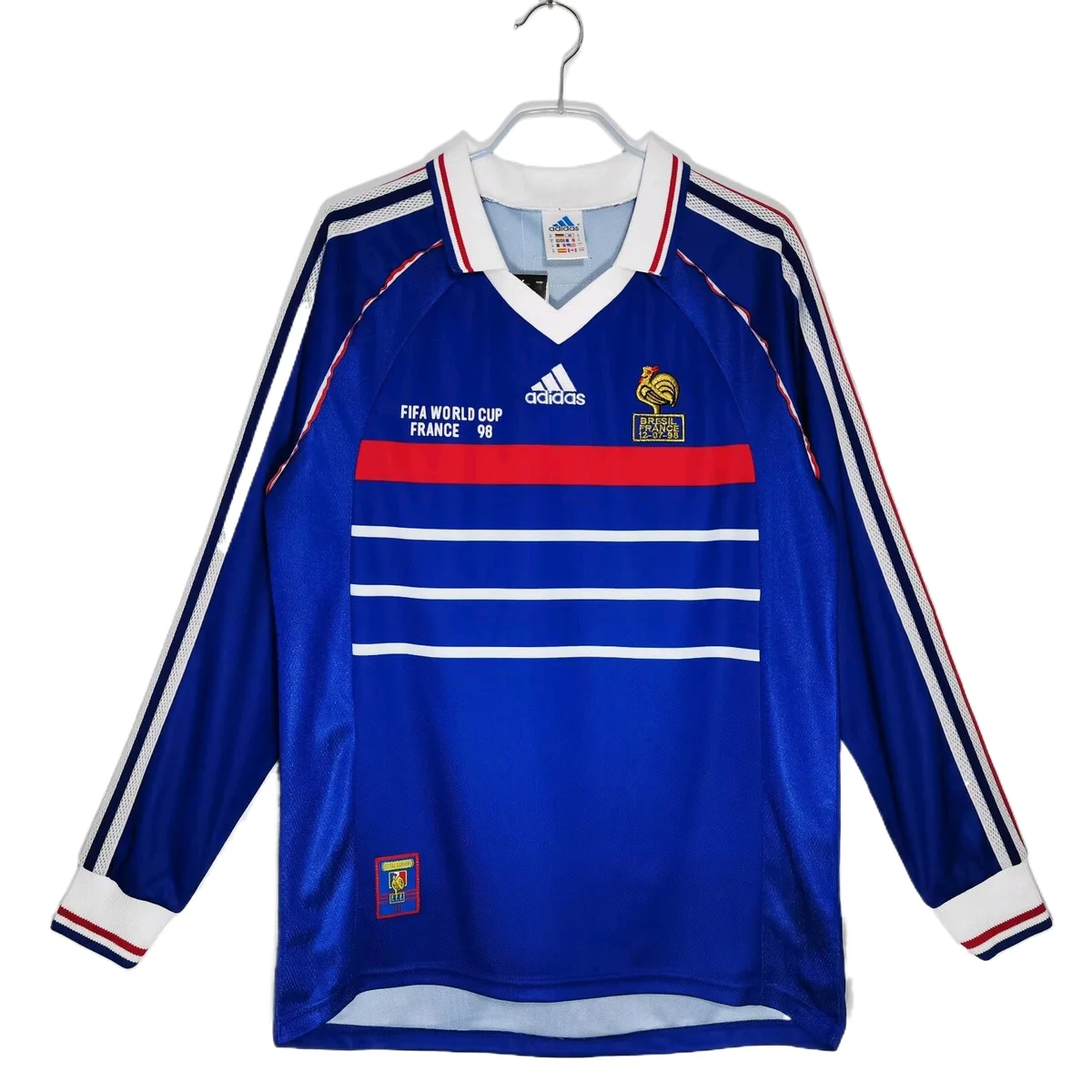 Tifoso Store Maglie da Calcio Francia 1998 maglia retro manica lunga