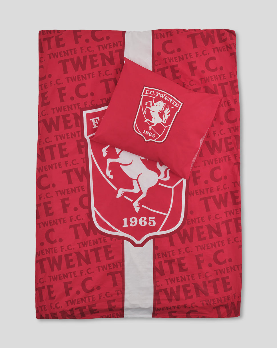 FC Twente Accessoires copripiumino singolo rosso/bianco logo