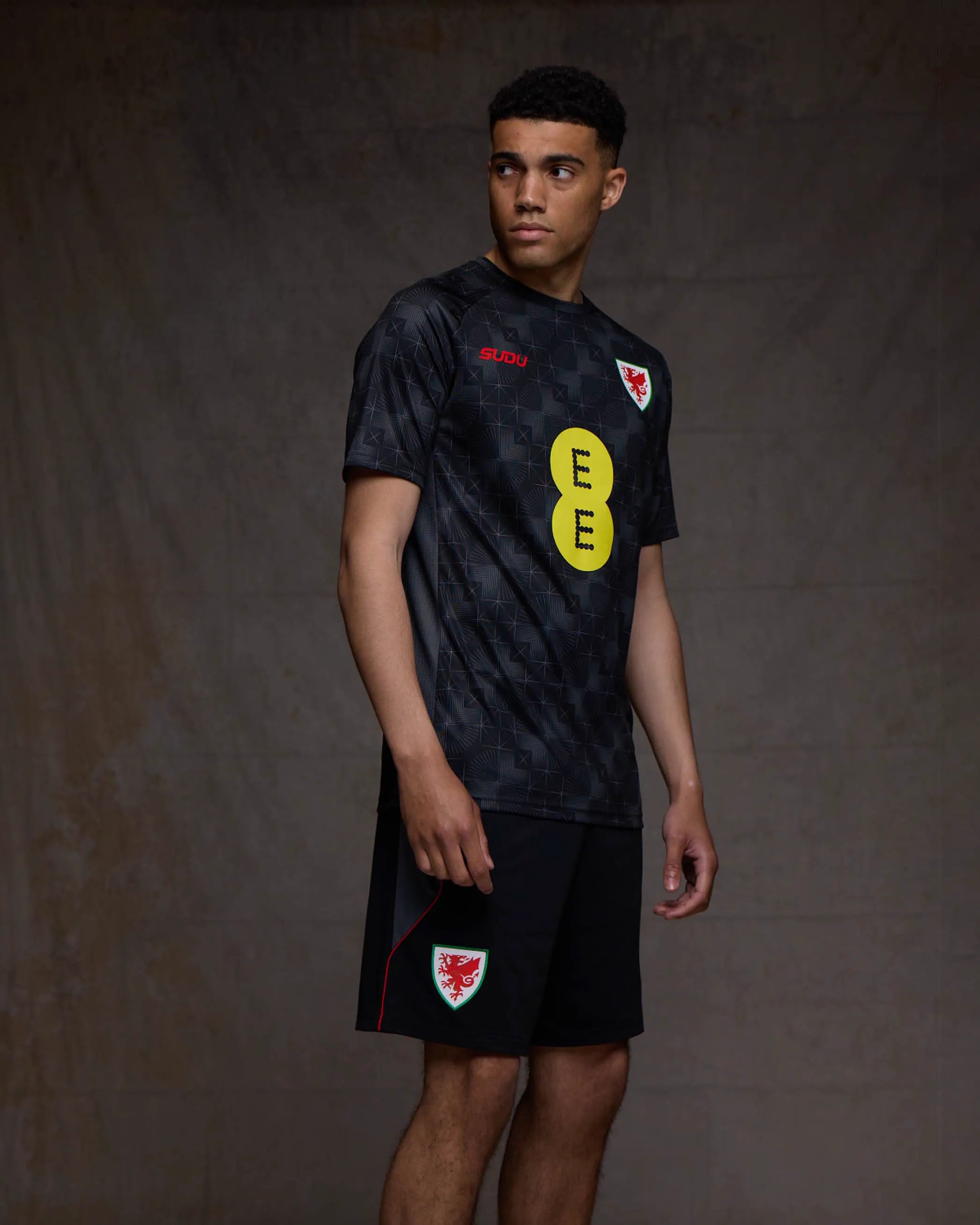 Wales Training Staff Training maglia da tifoso nera