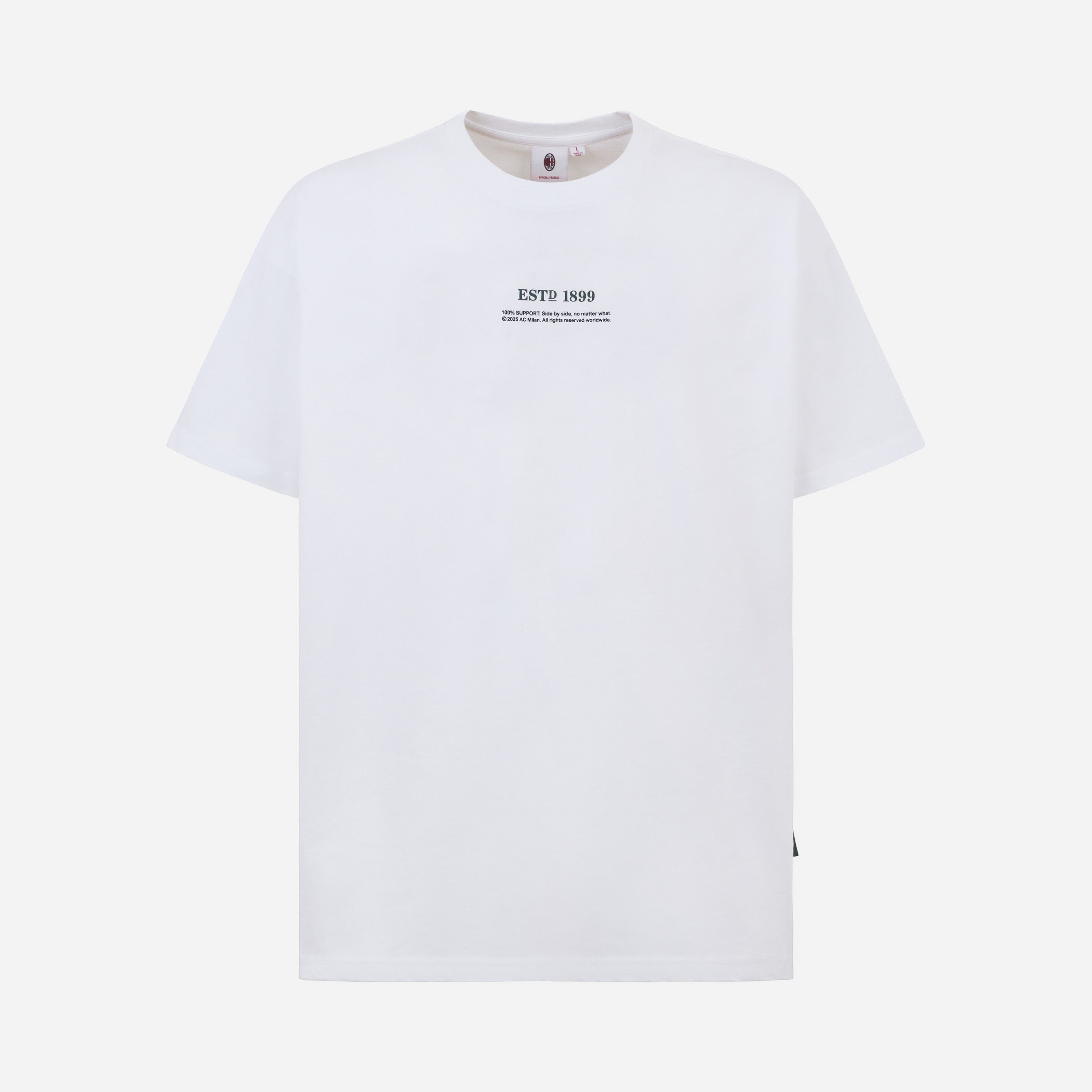 AC Milan Sunday Stadium Crew t-shirt bianca cotone