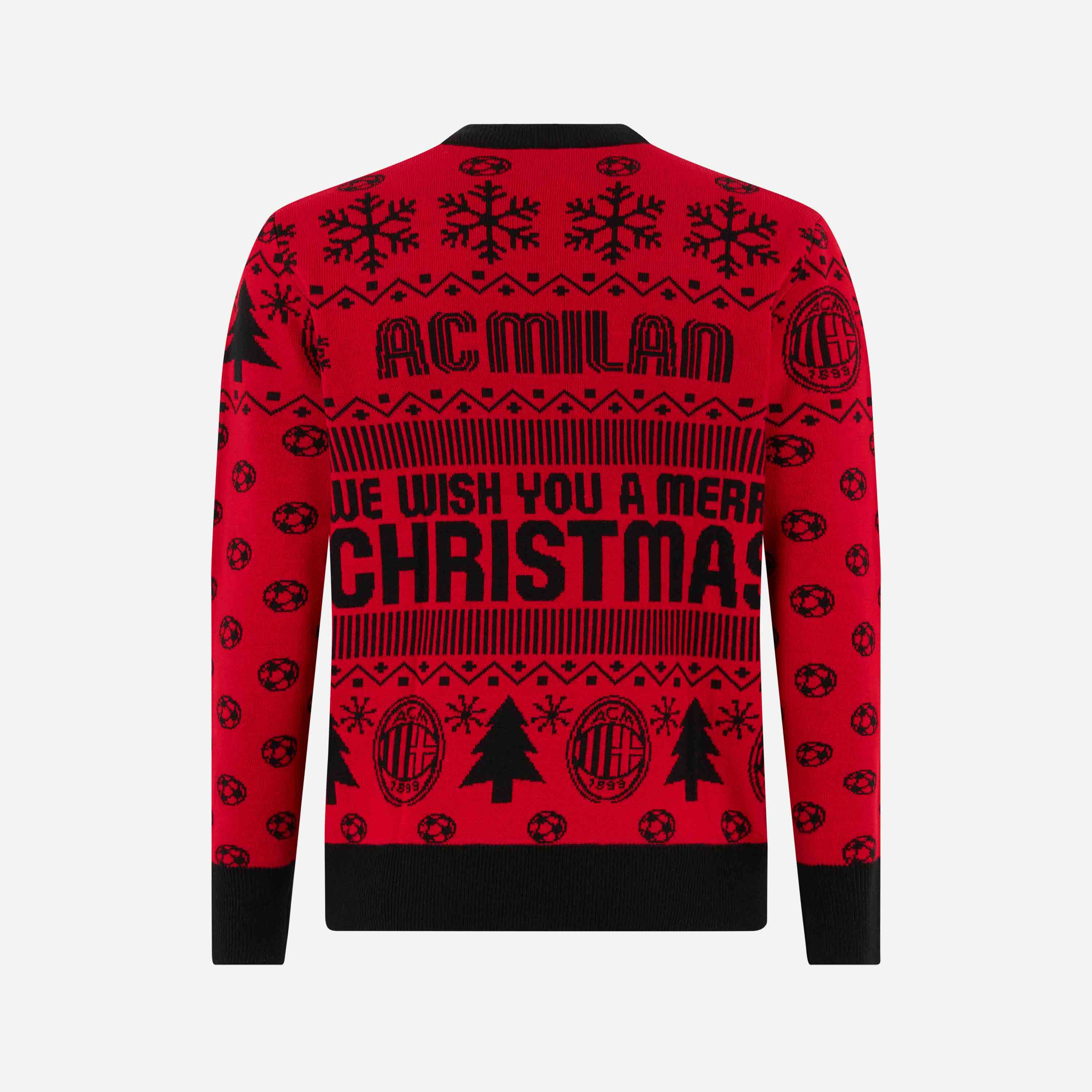 AC Milan Felpe e Giacche Milan Christmas Jumper maglione rosso