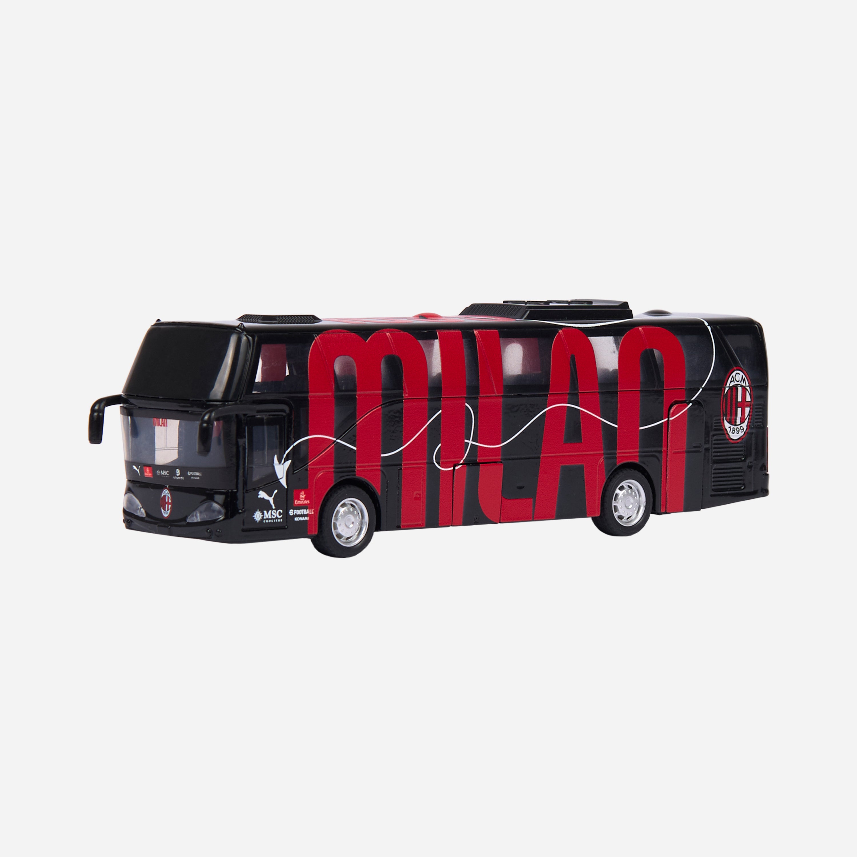 AC Milan Toy Bus pullman giocattolo nero rosso taglia unica