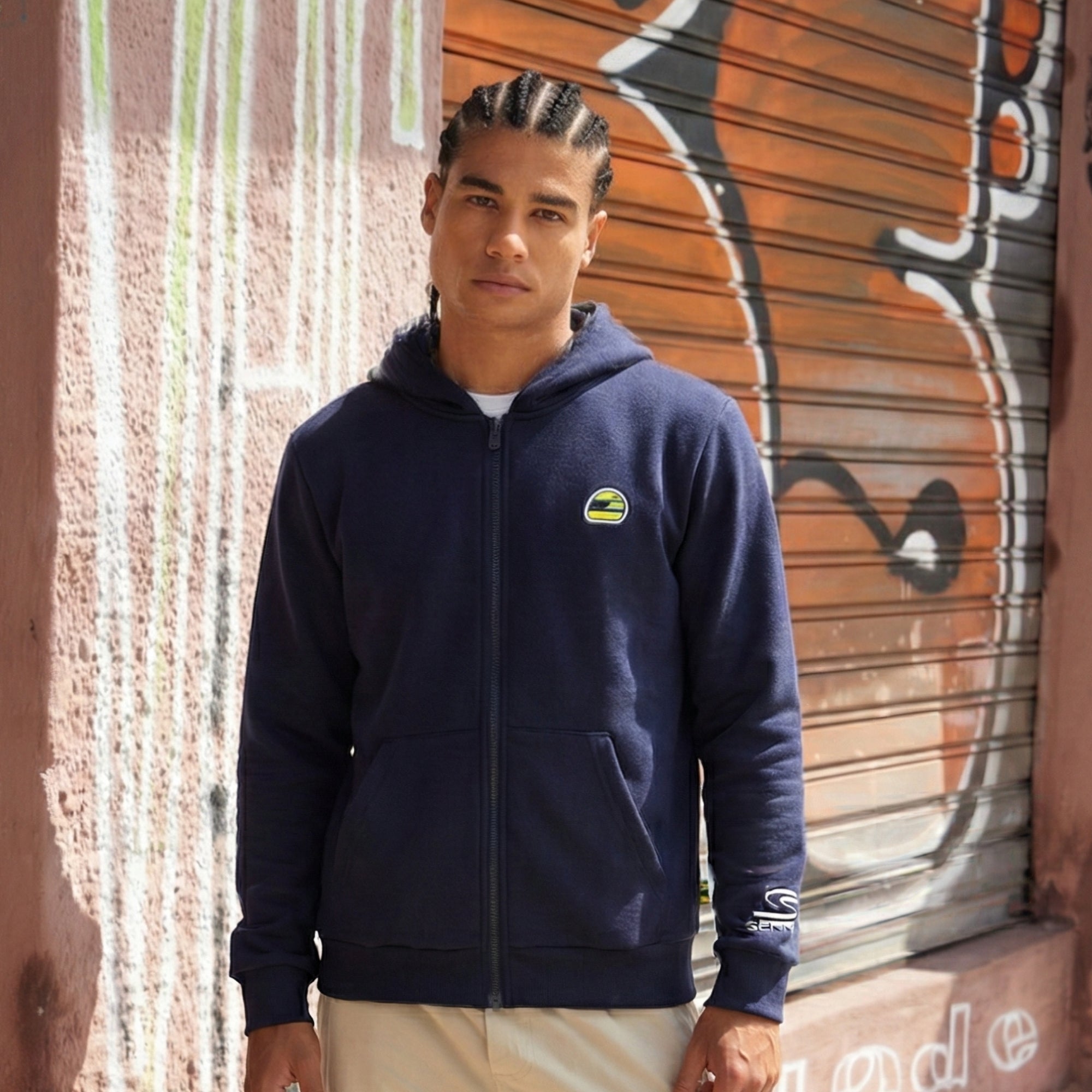 Senna Legacy Helmet Zip Hoodie felpa navy zip