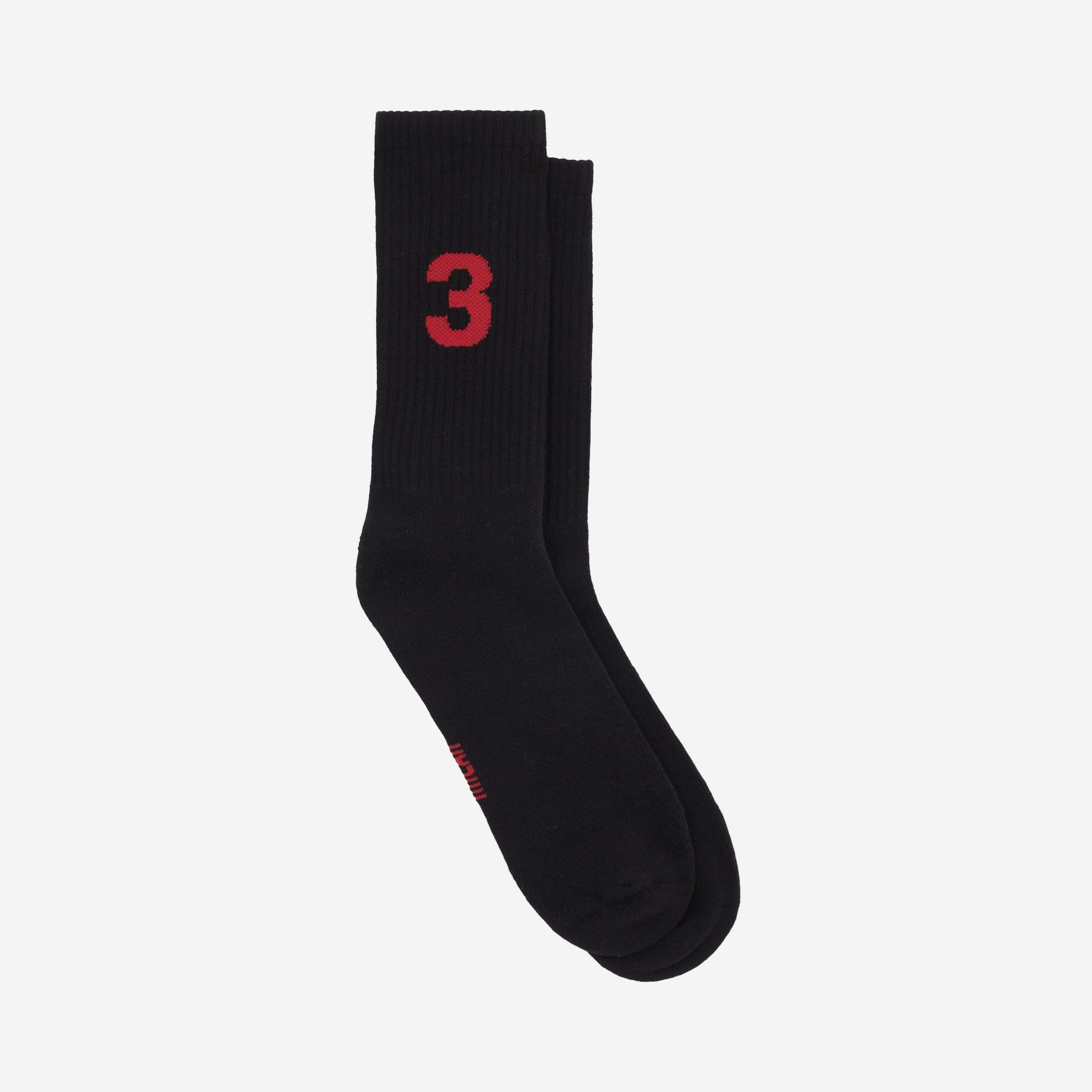 AC Milan set 3 calzini numeri neri cotone 42