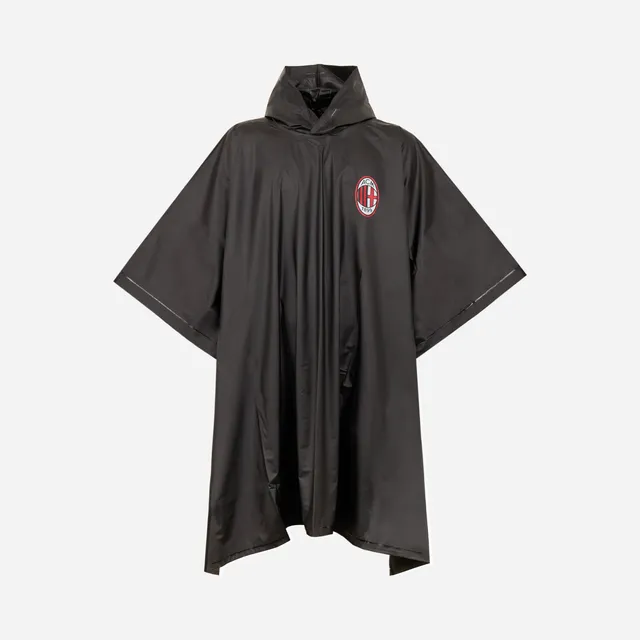AC Milan Rain Poncho mantella pioggia nera taglia unica
