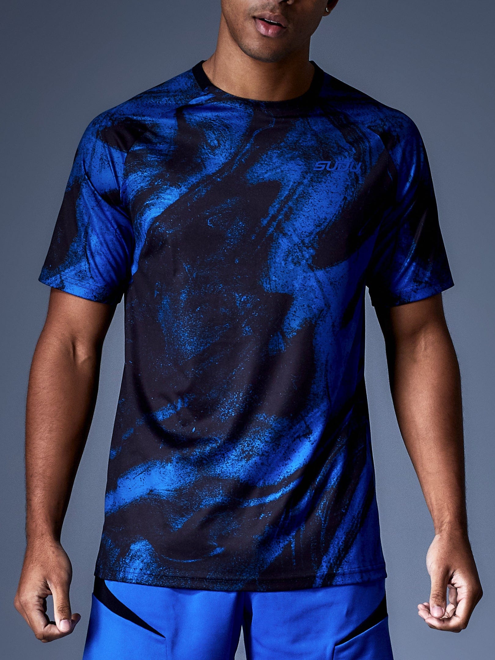 SUDU Clothing SPT 01 Play t-shirt nero blu uomo
