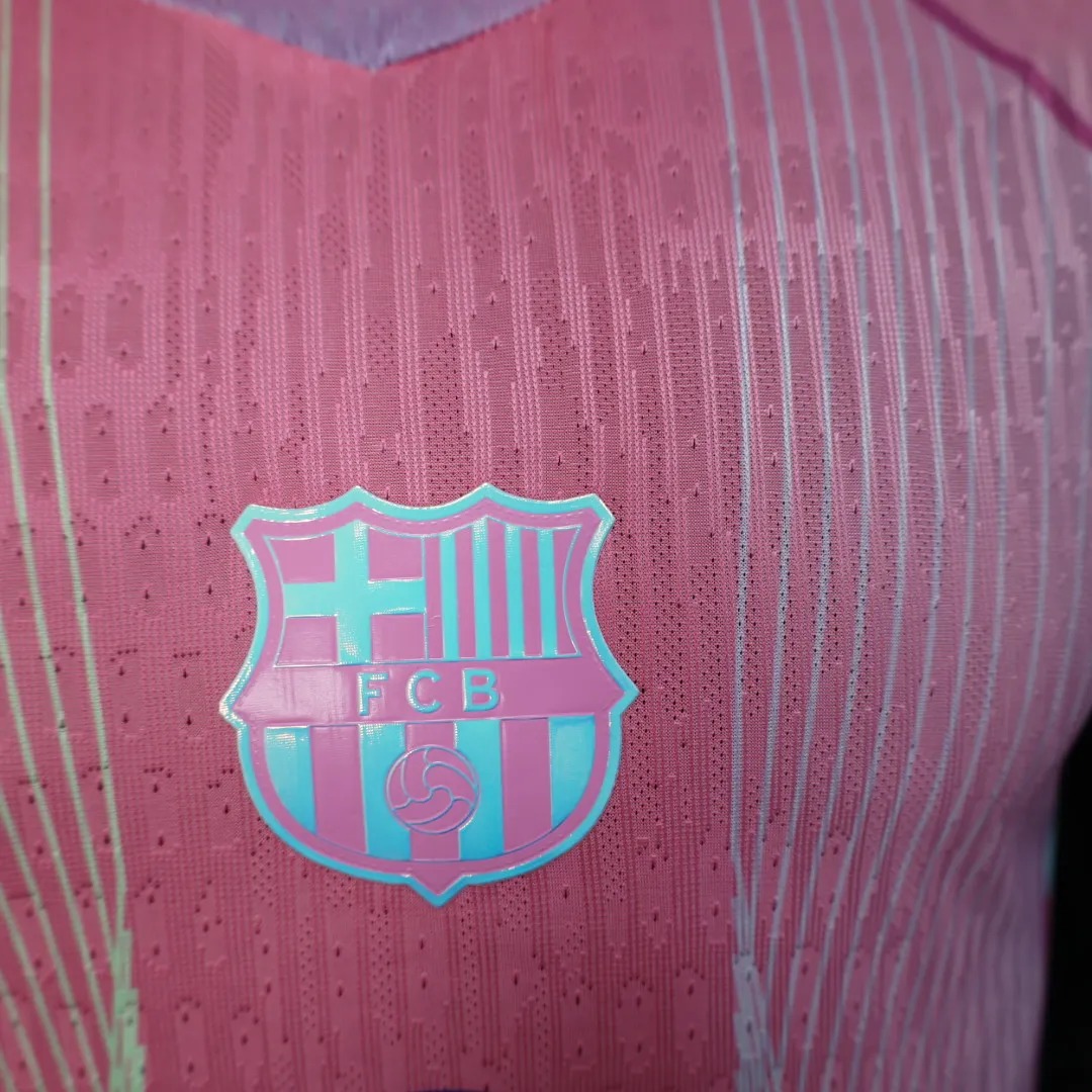 Barcellona Rosa 2025/26 Maglia Giocatore Retro S