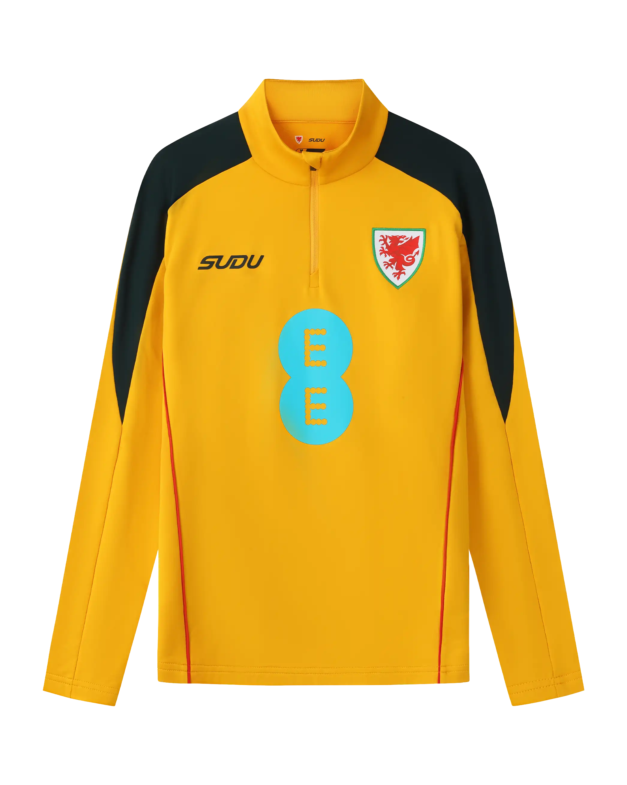 Wales Training SUDU 2026-27 felpa zip gialla uomo