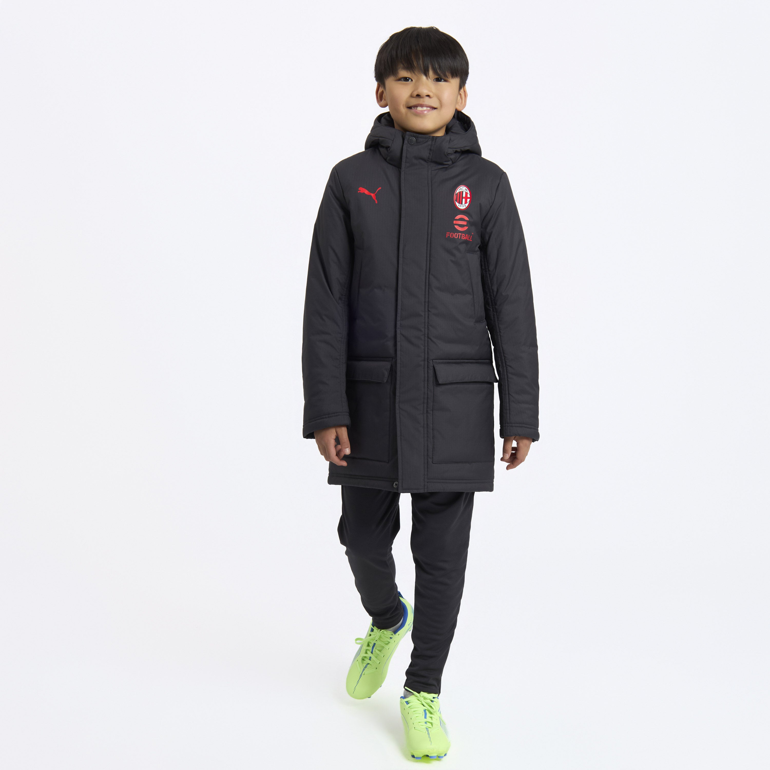 AC Milan Training 2026/27 giacca invernale bambino cappuccio