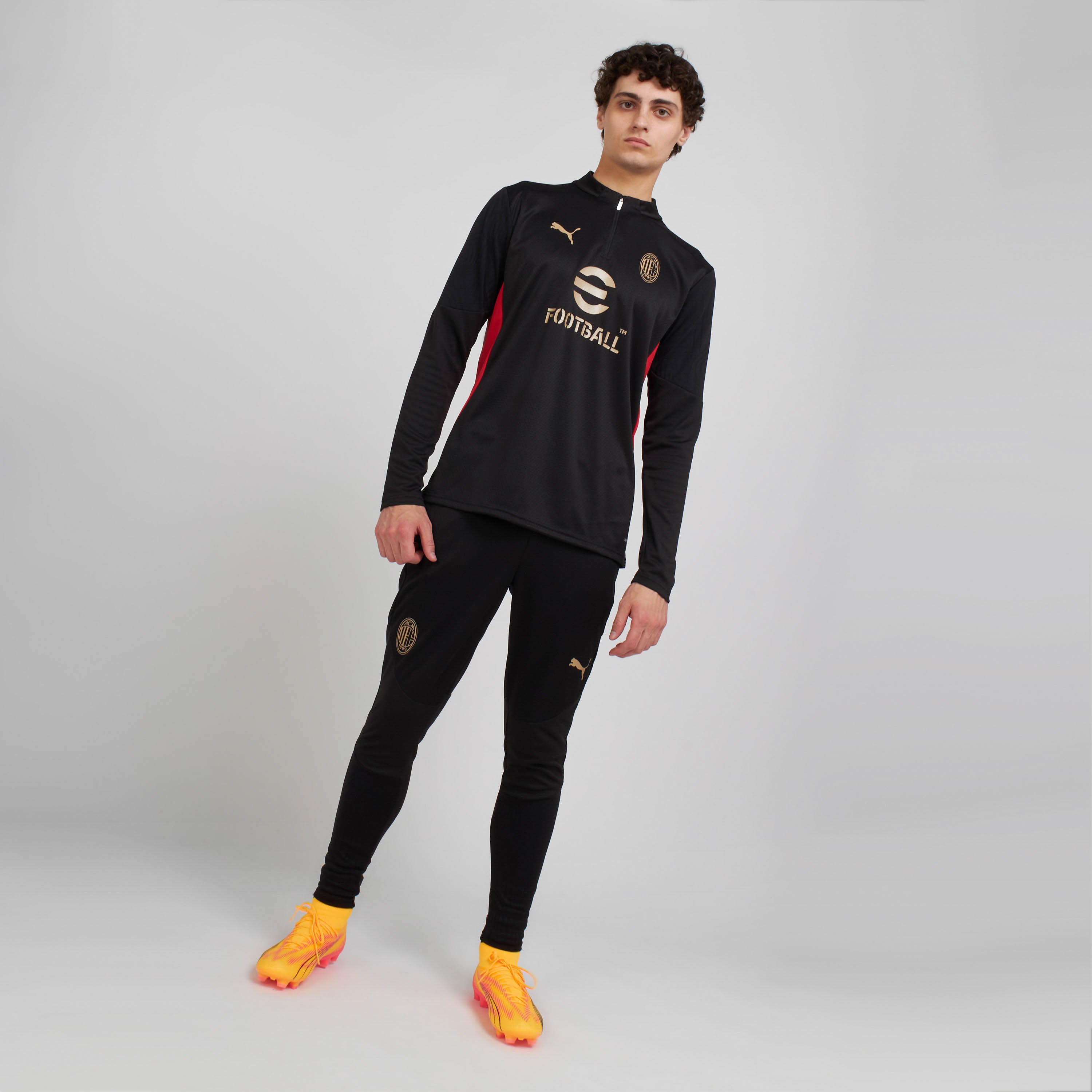 AC Milan Training 2024/25 felpa 1/4 zip uomo manica lunga