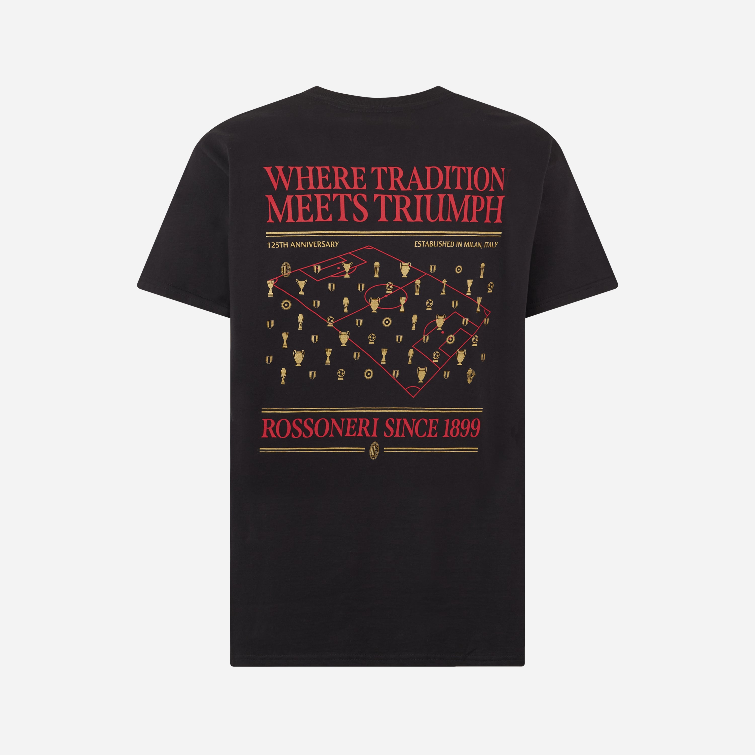 AC Milan Rossoneri Since 1899 t-shirt nera cotone