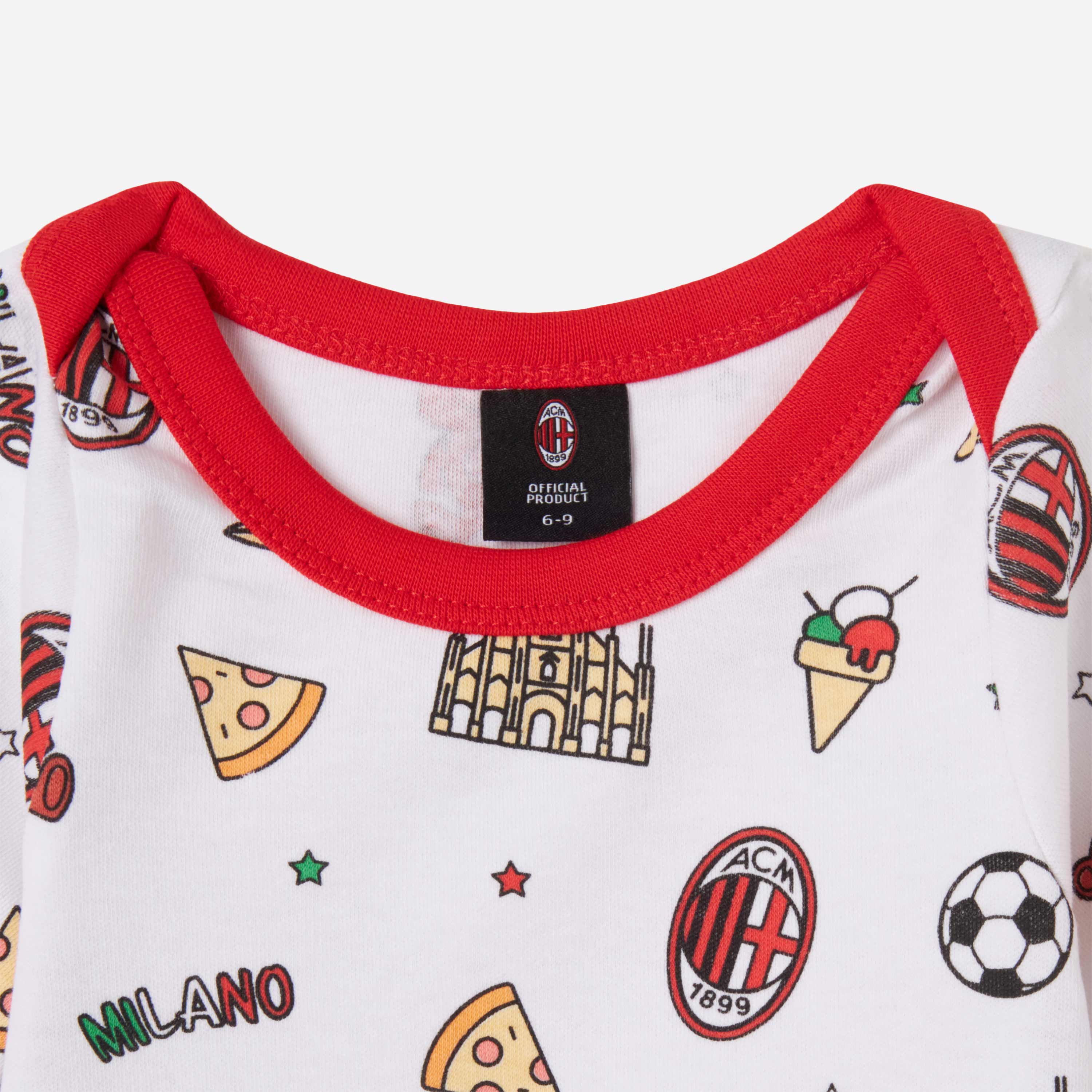 AC Milan Teddy Collection bodysuit neonato 2 pezzi cotone