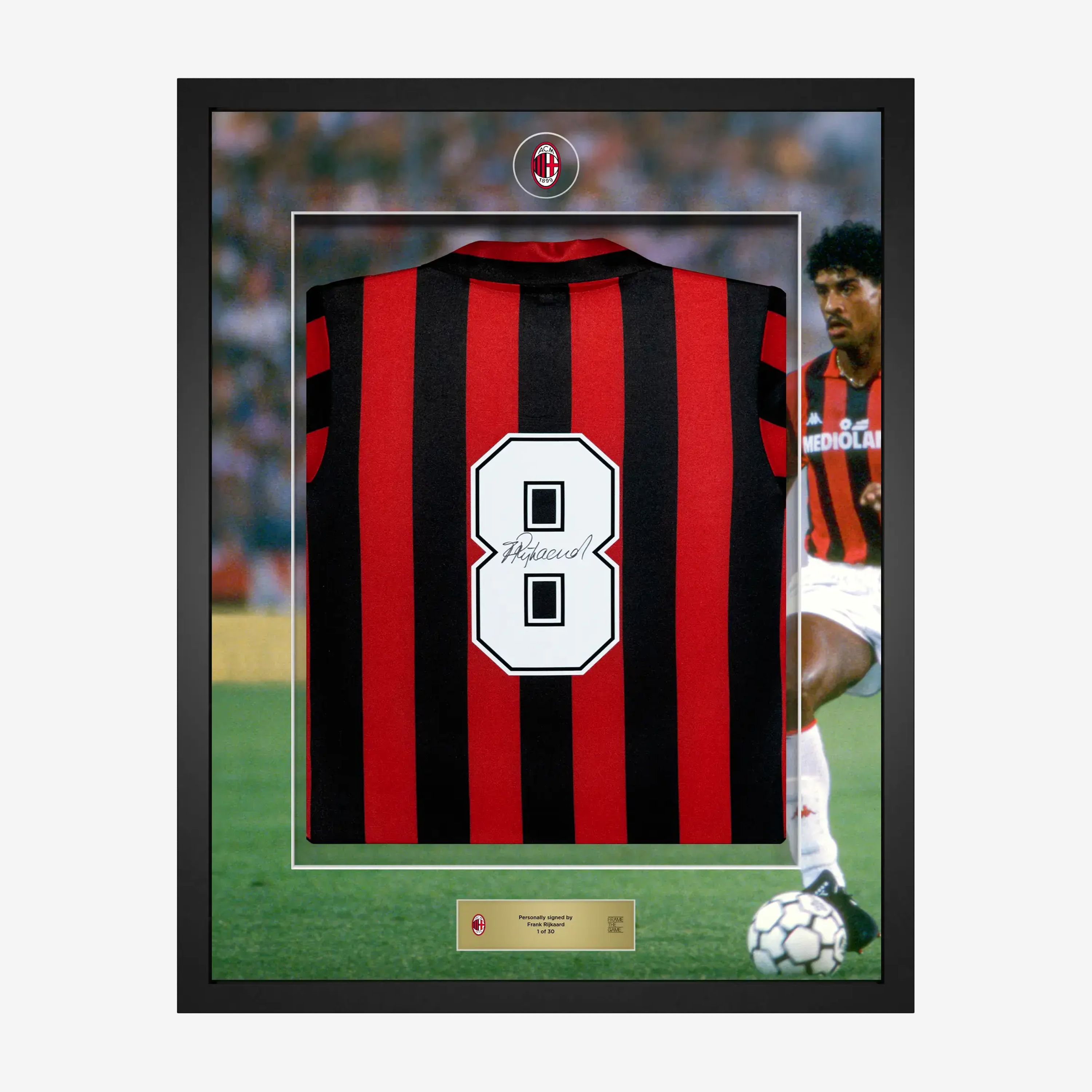 AC Milan Rijkaard maglia firmata incorniciata 1988/89
