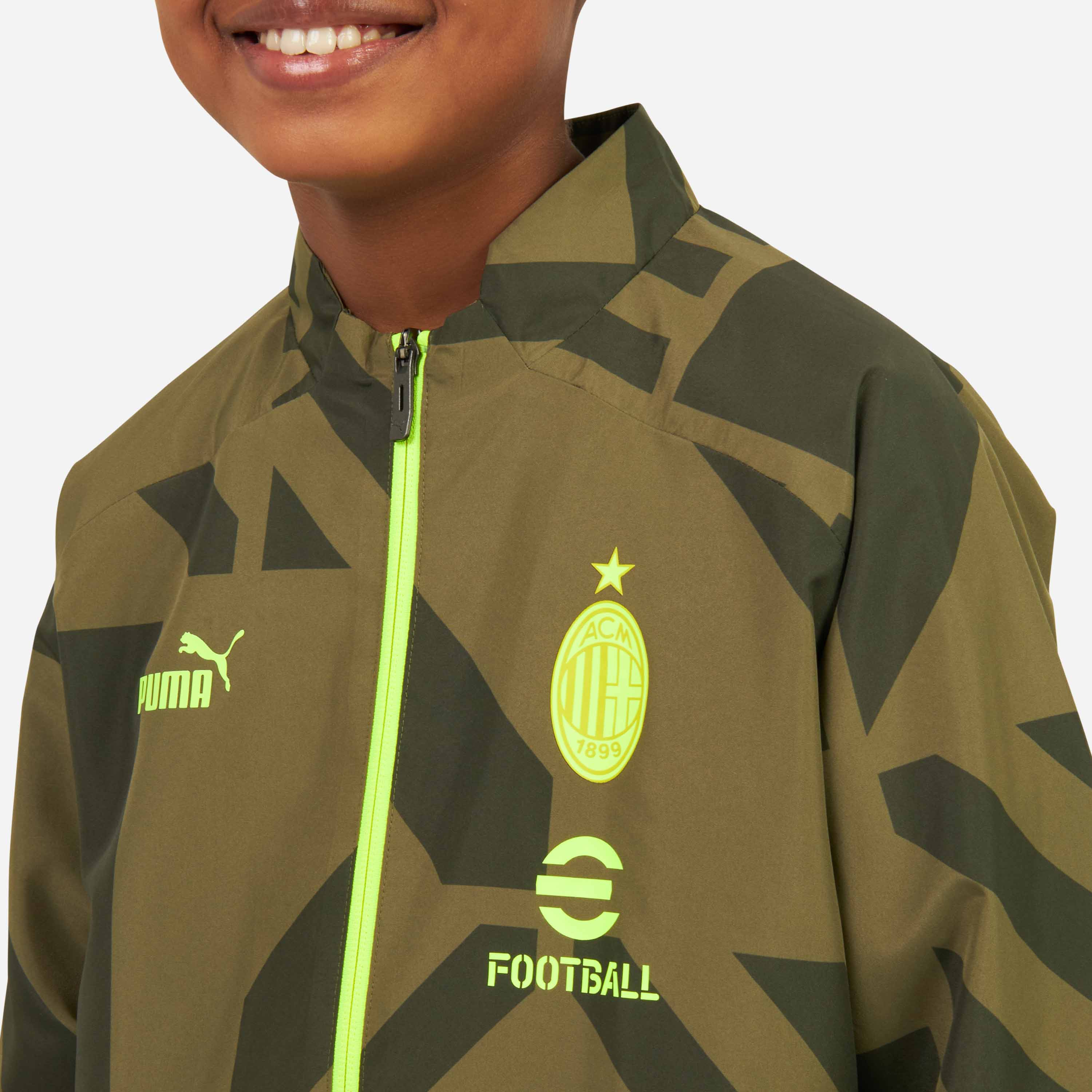 AC Milan Prematch 2022/23 Giacca Bambino Zip Drycell