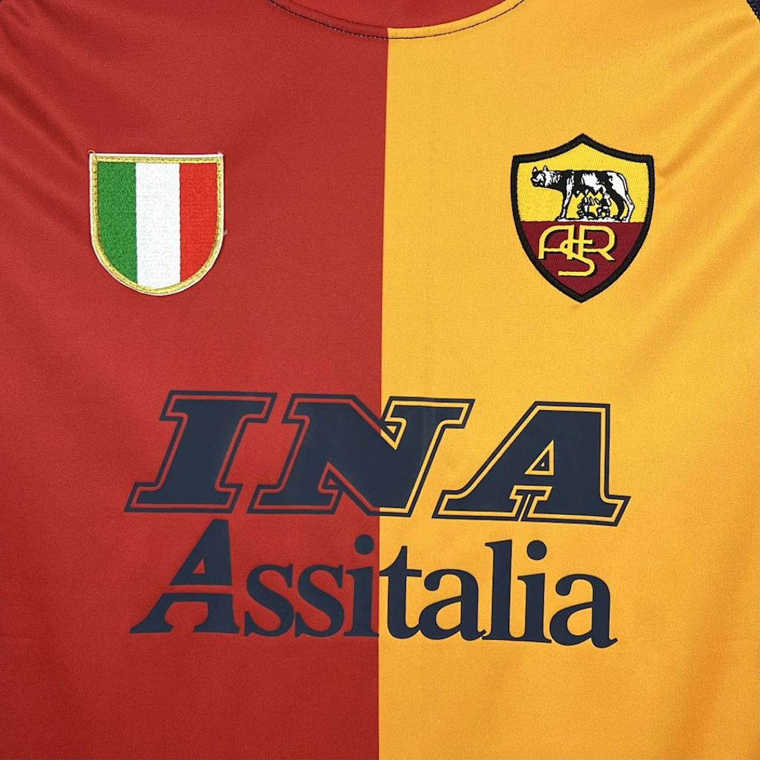 Tifoso Store Maglie da Calcio Roma 2001/02 maglia giallorossa