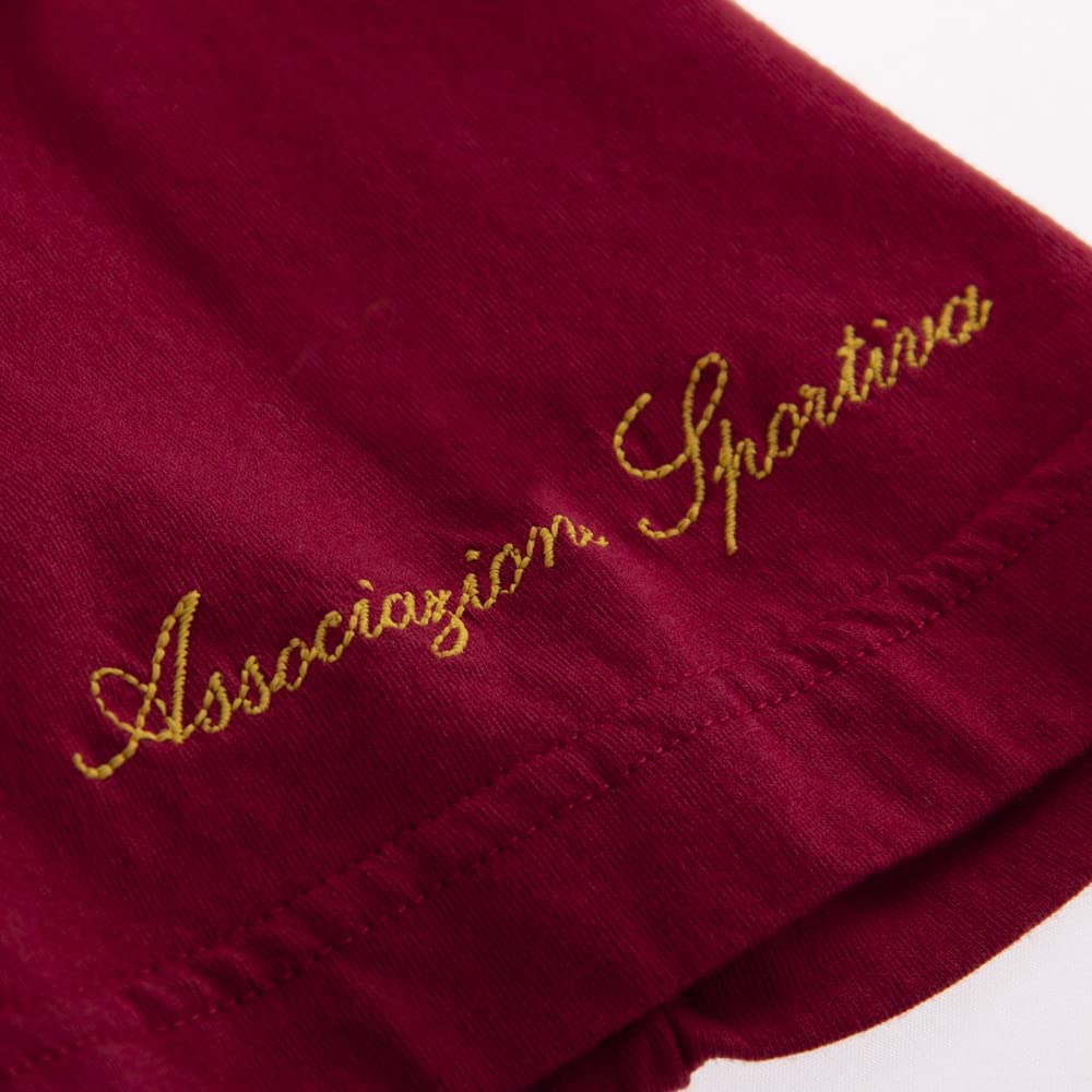 Roma Fanshop Heritage T-Shirt Maglietta Cotone Nera Ufficiale