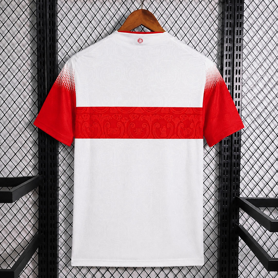 Stoccarda 2026/27 prima maglia home bianca fascia rossa