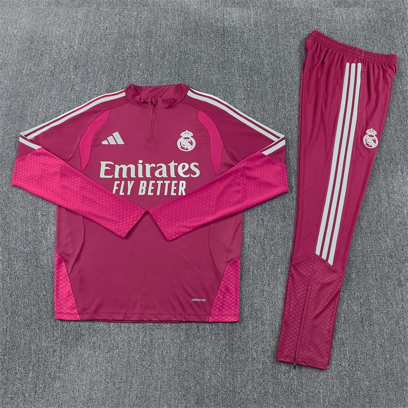 Real Madrid Tuta Fucsia 2026/27 tuta sportiva mezza zip