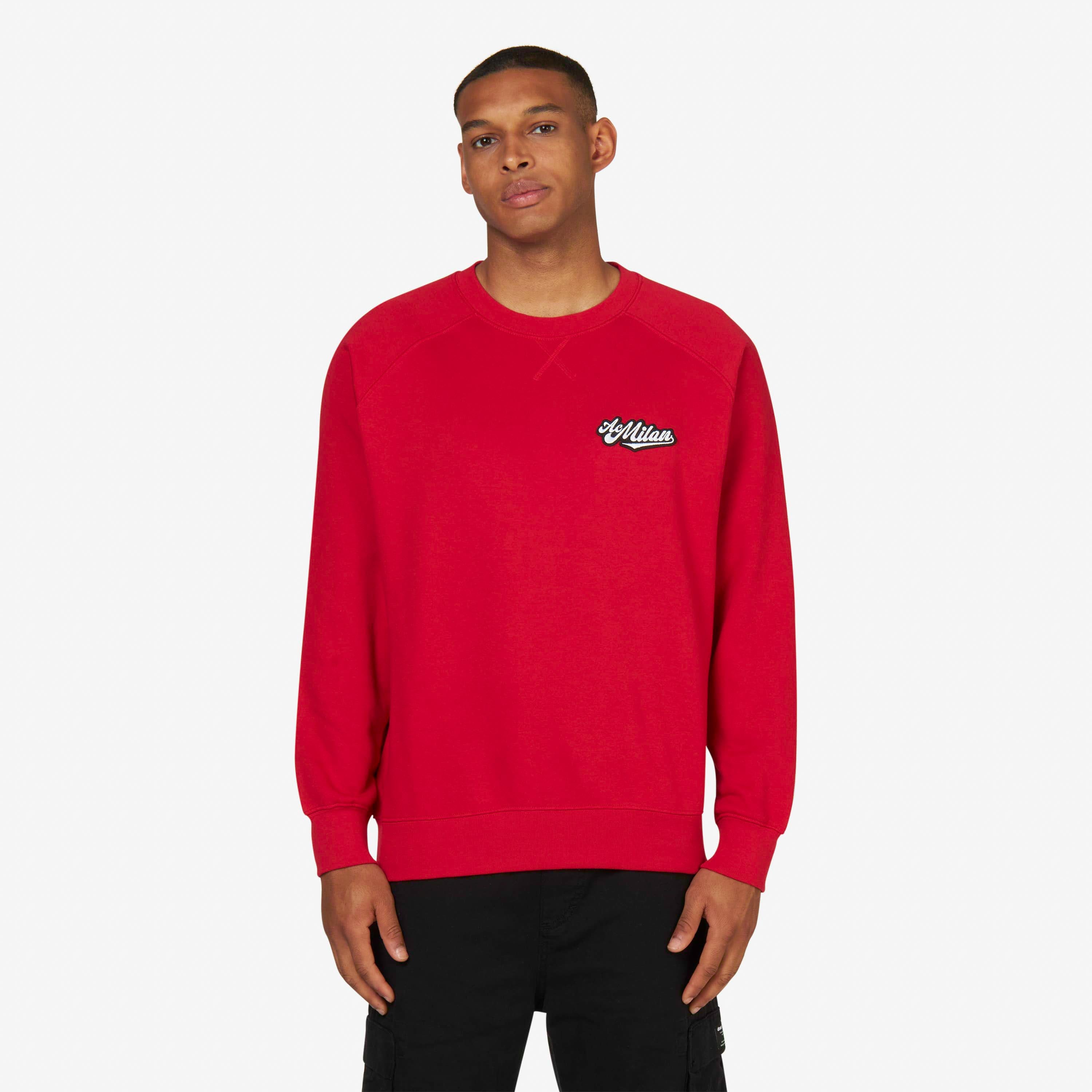 AC Milan Urban Collection felpa girocollo uomo ricamata
