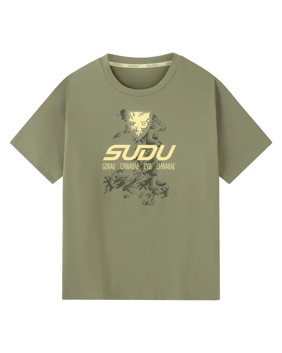 Wales Travel maglia SUDU 2026-27 donna verde oliva logo oro