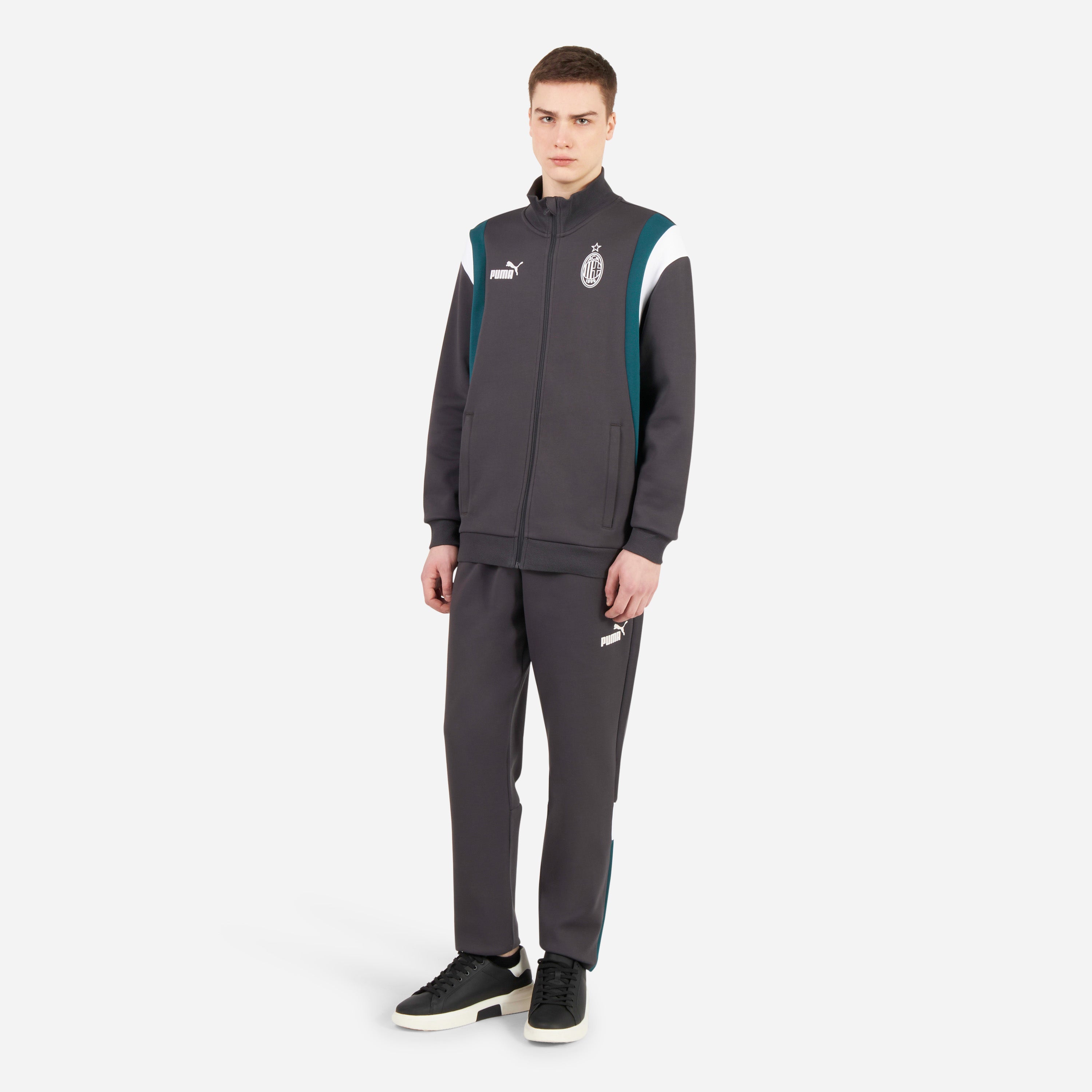 AC Milan Archive Collection felpa zip uomo verde taglia M