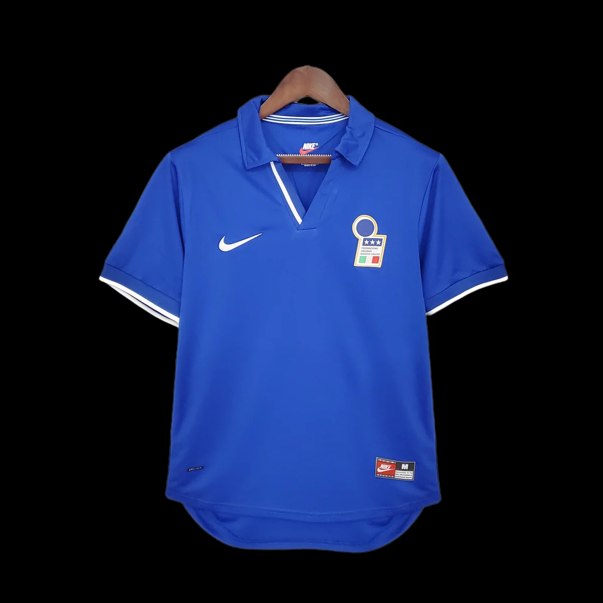 Tifoso Store Italia 1998 Maglia Calcio Azzurra Retro Polo