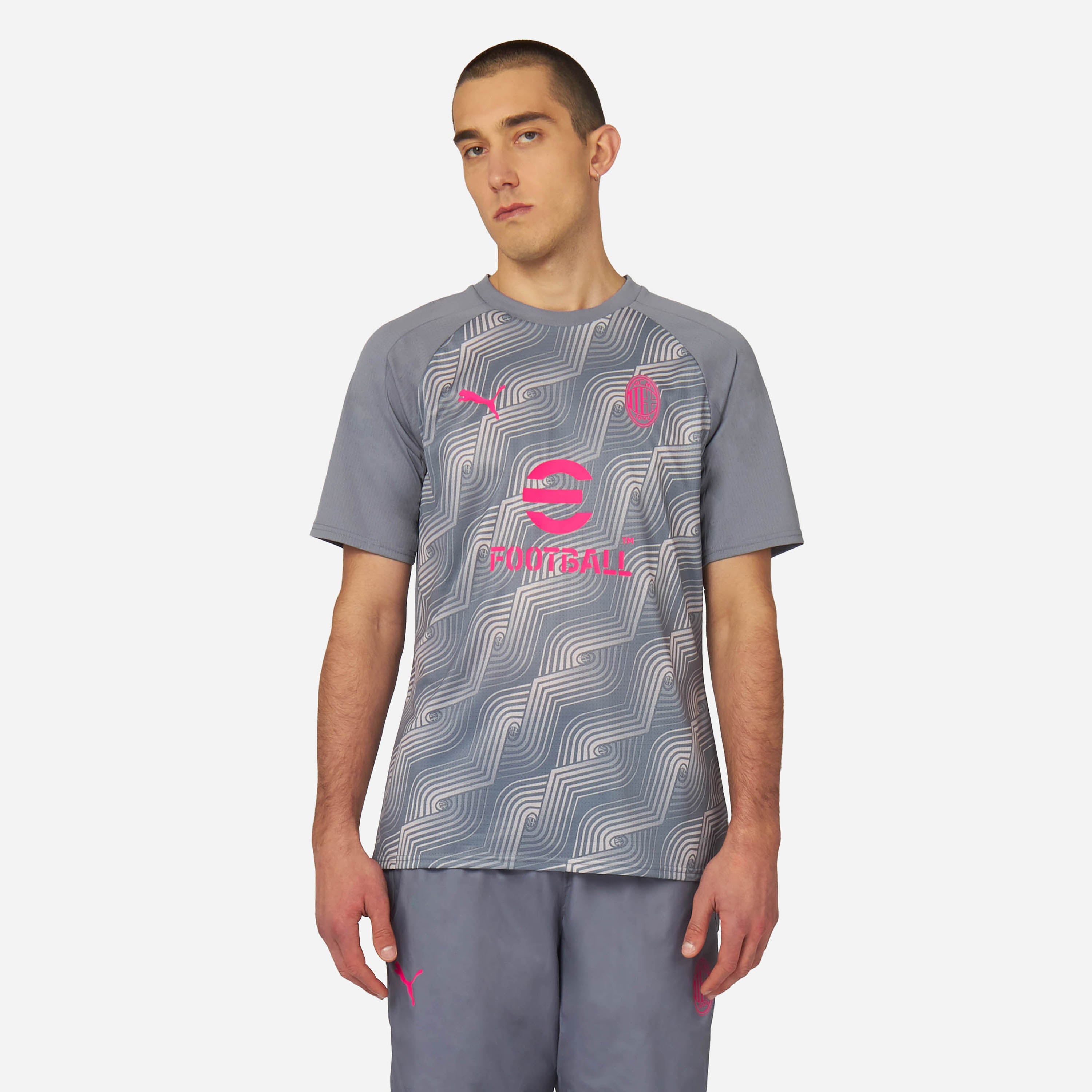 AC Milan Prematch 2024 Maglia Allenamento Uomo Geometrica