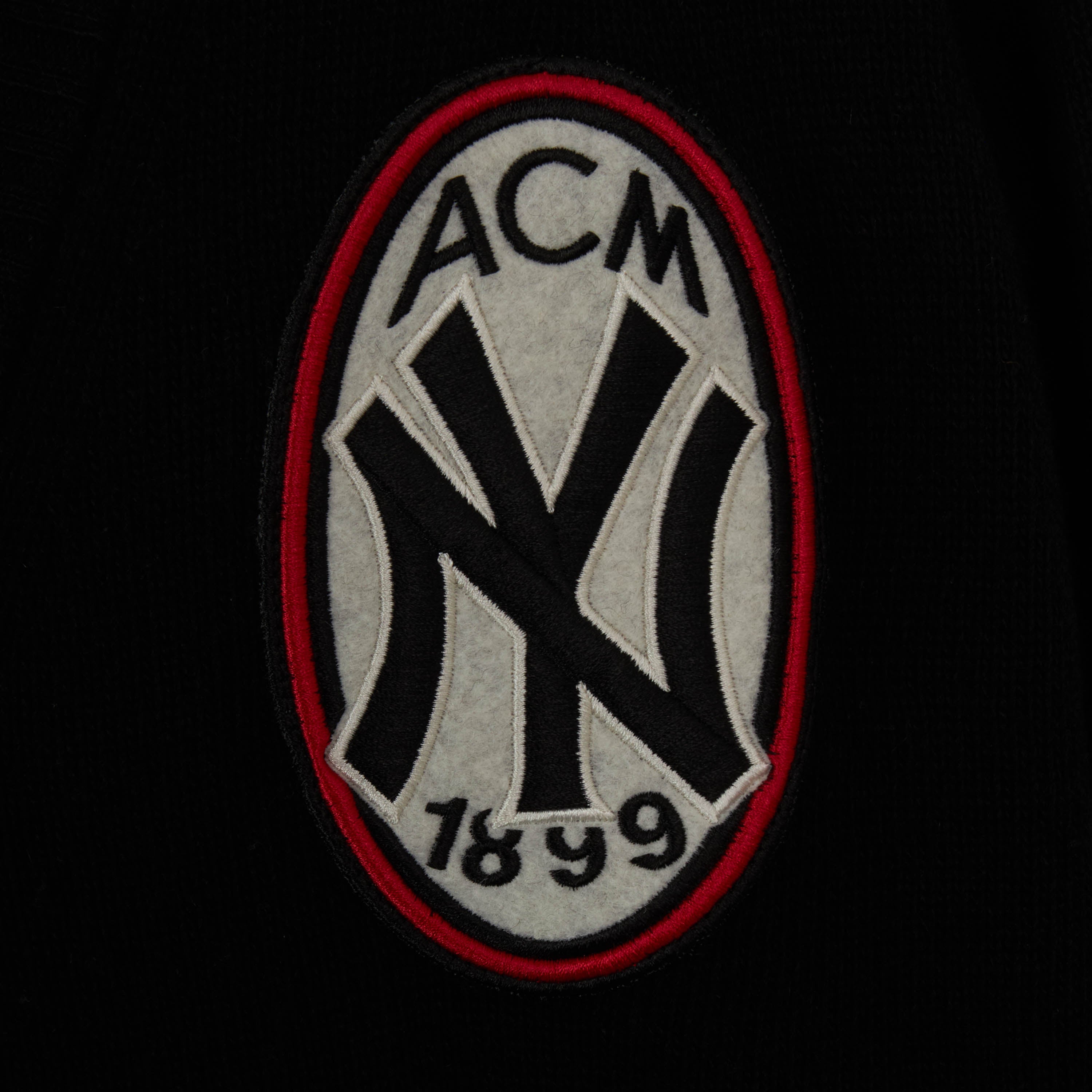 AC Milan x NY Yankees cardigan con logo unisex lana