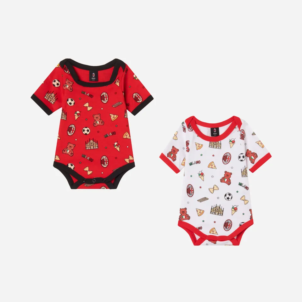 AC Milan Teddy Collection bodysuit neonato 2 pezzi cotone
