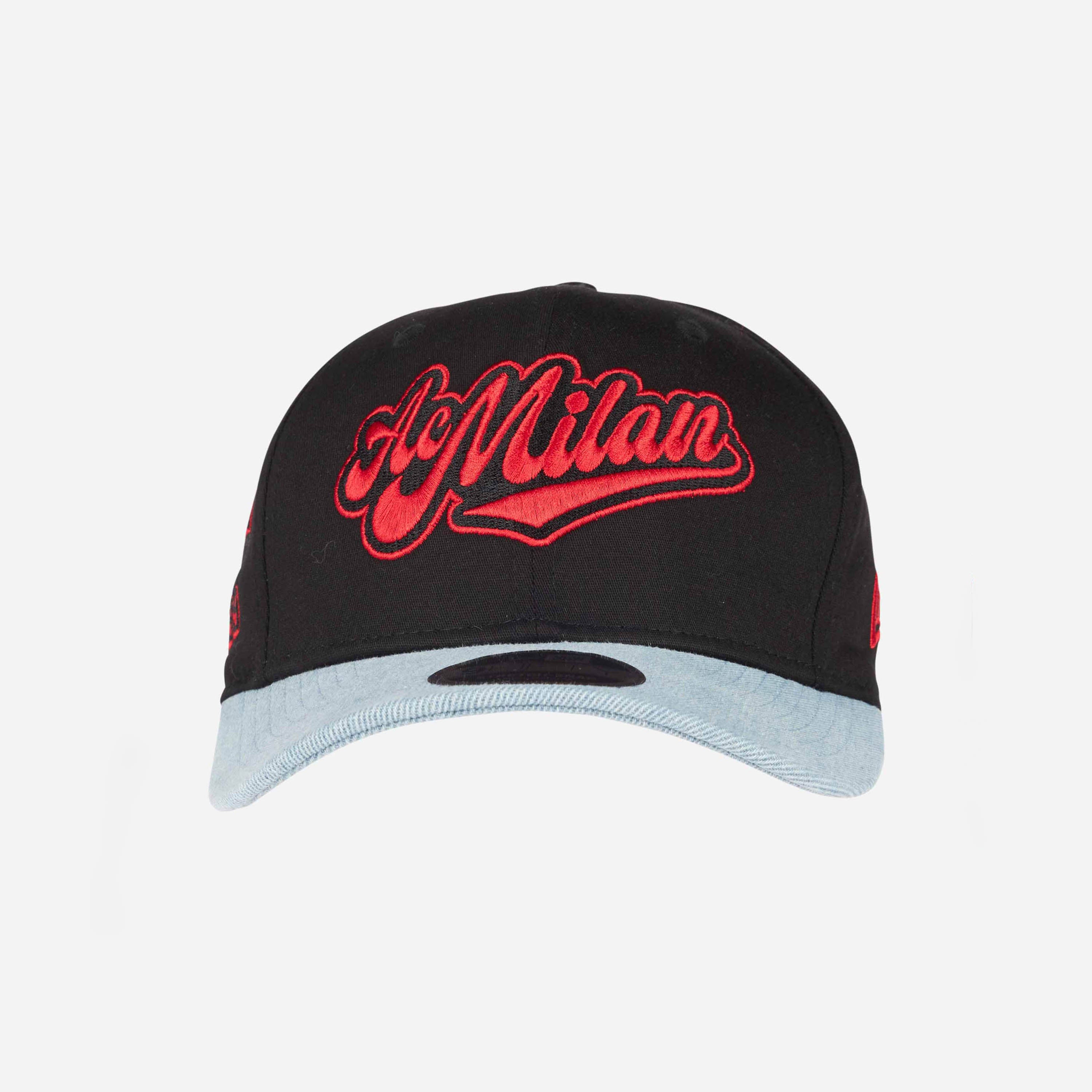 AC Milan Cappello 9FIFTY New Era Visiera Denim Nero