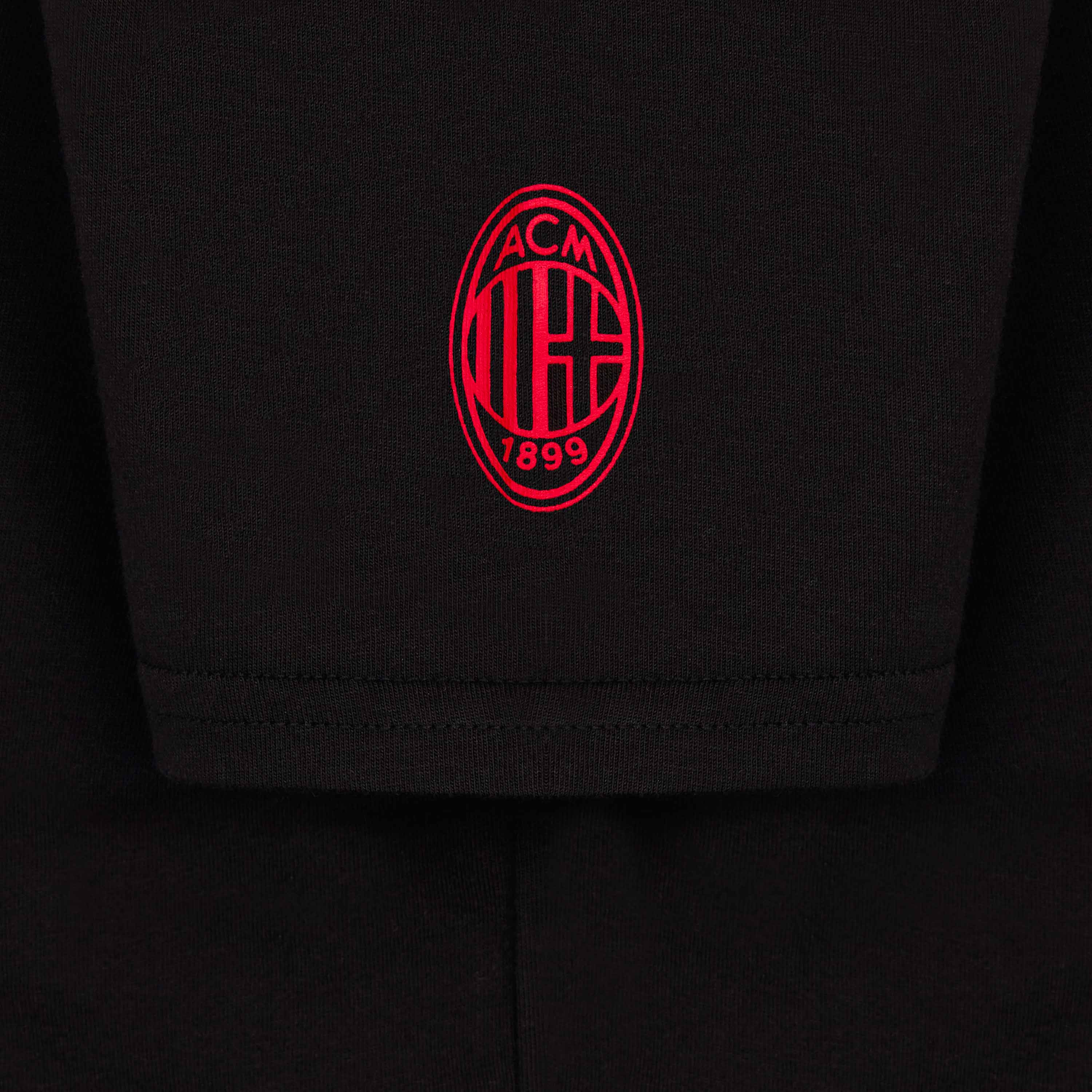 AC Milan Culture t-shirt bimbo nera cotone 6-16 anni